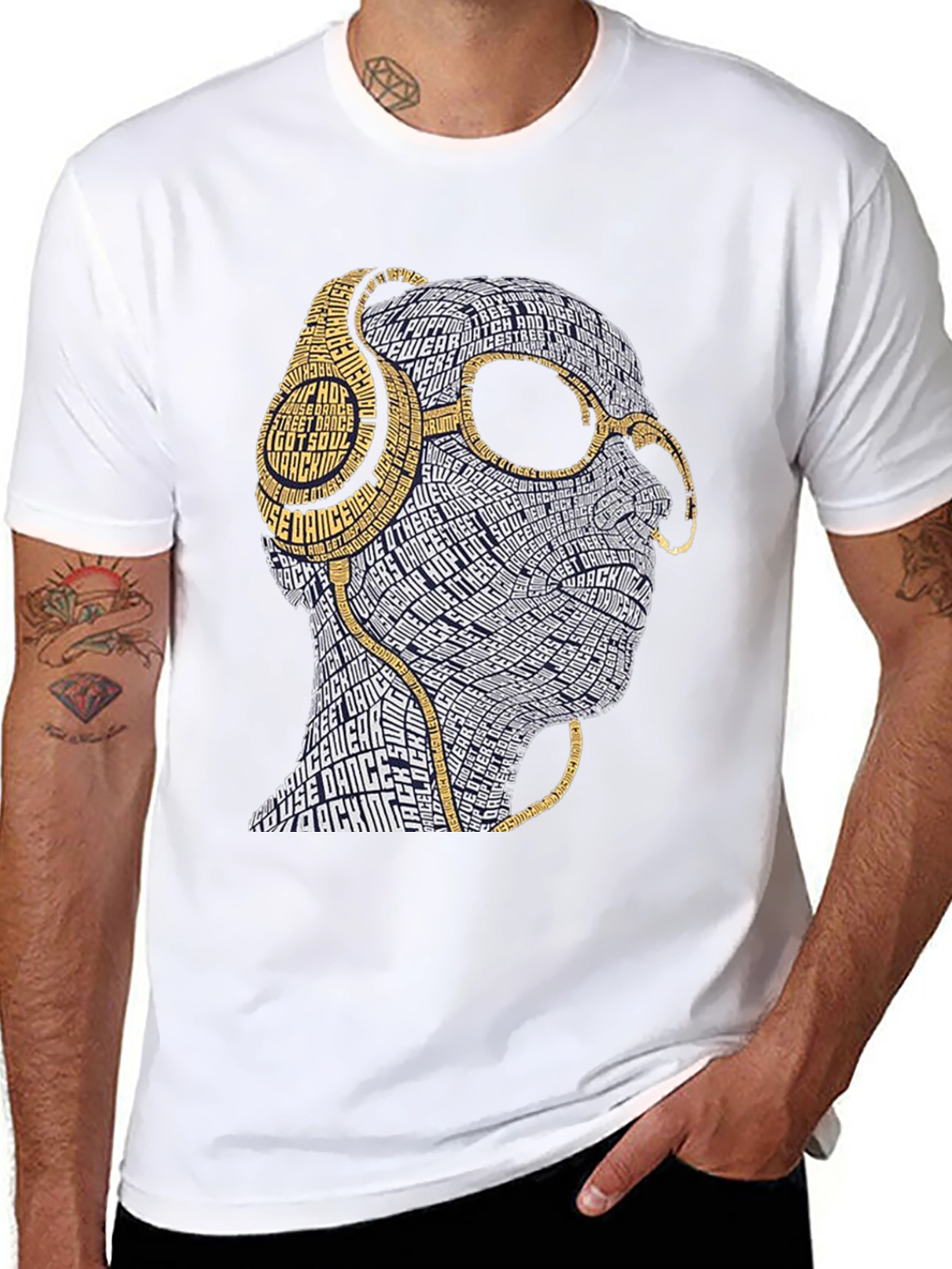 Black Urban DJ Graphic Tee - Black view 8