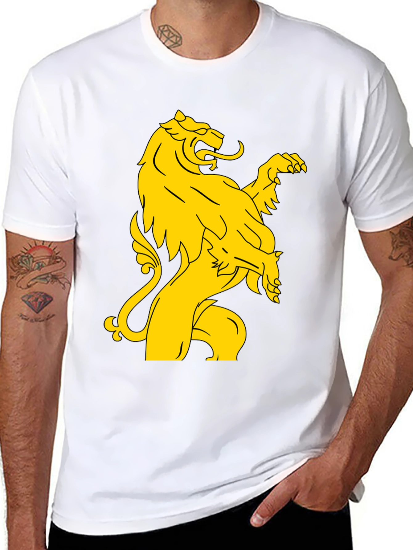 Black Lion Rampant Graphic T-Shirt - Black view 8