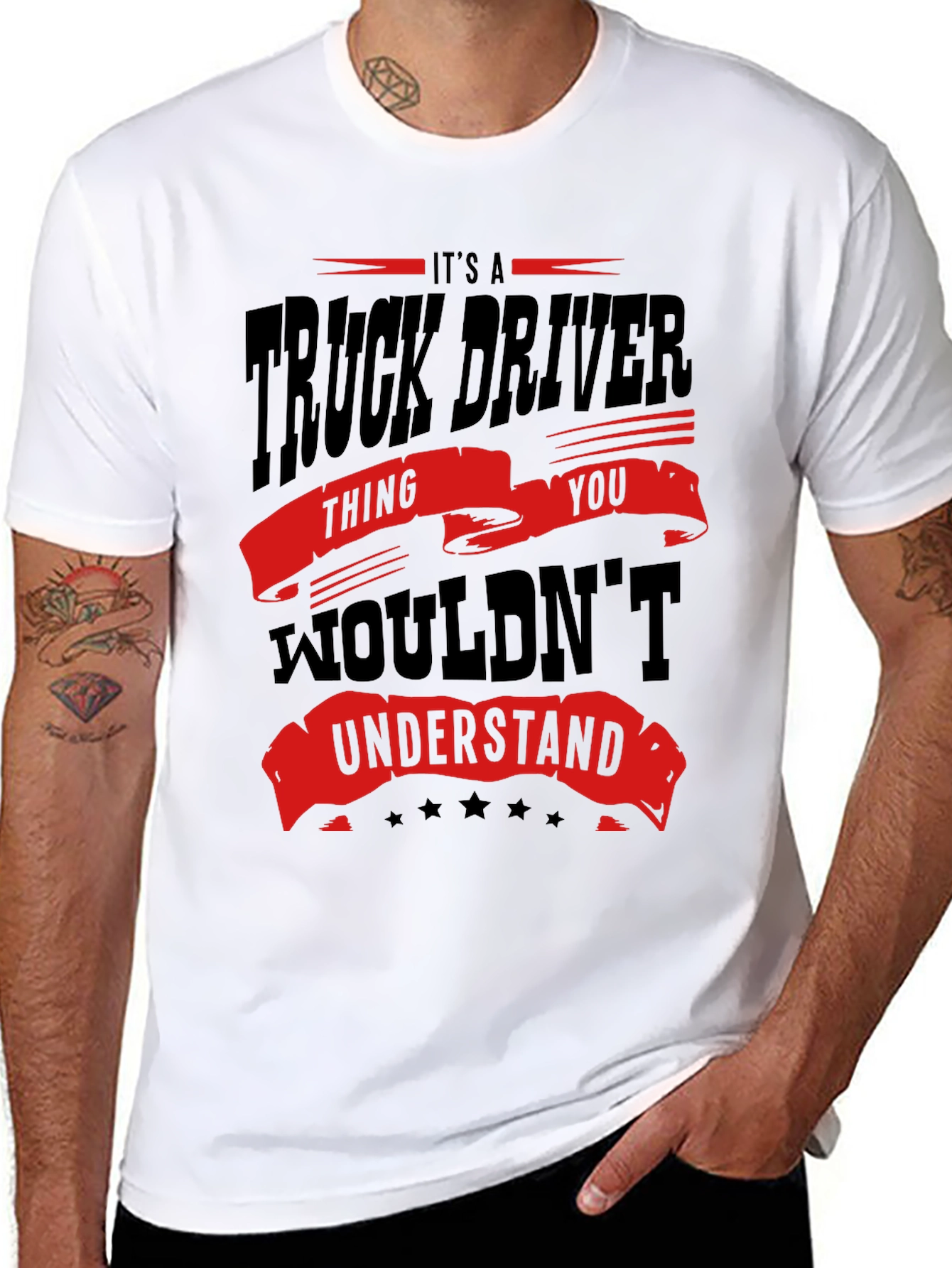 Black Truck Driver T-Shirt - You Wouldn't Understand view 8