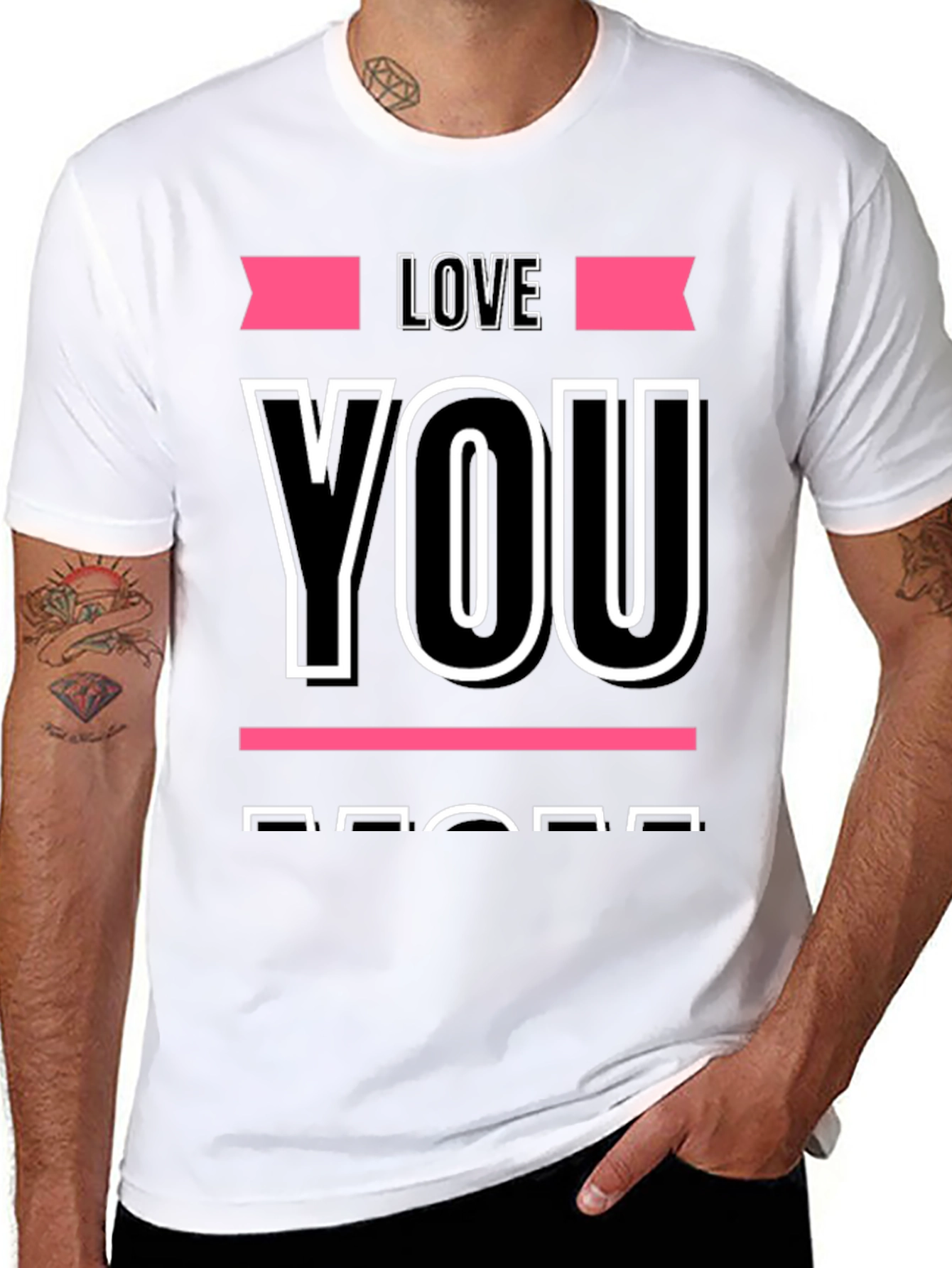 Black Love You More Graphic Tee view 8