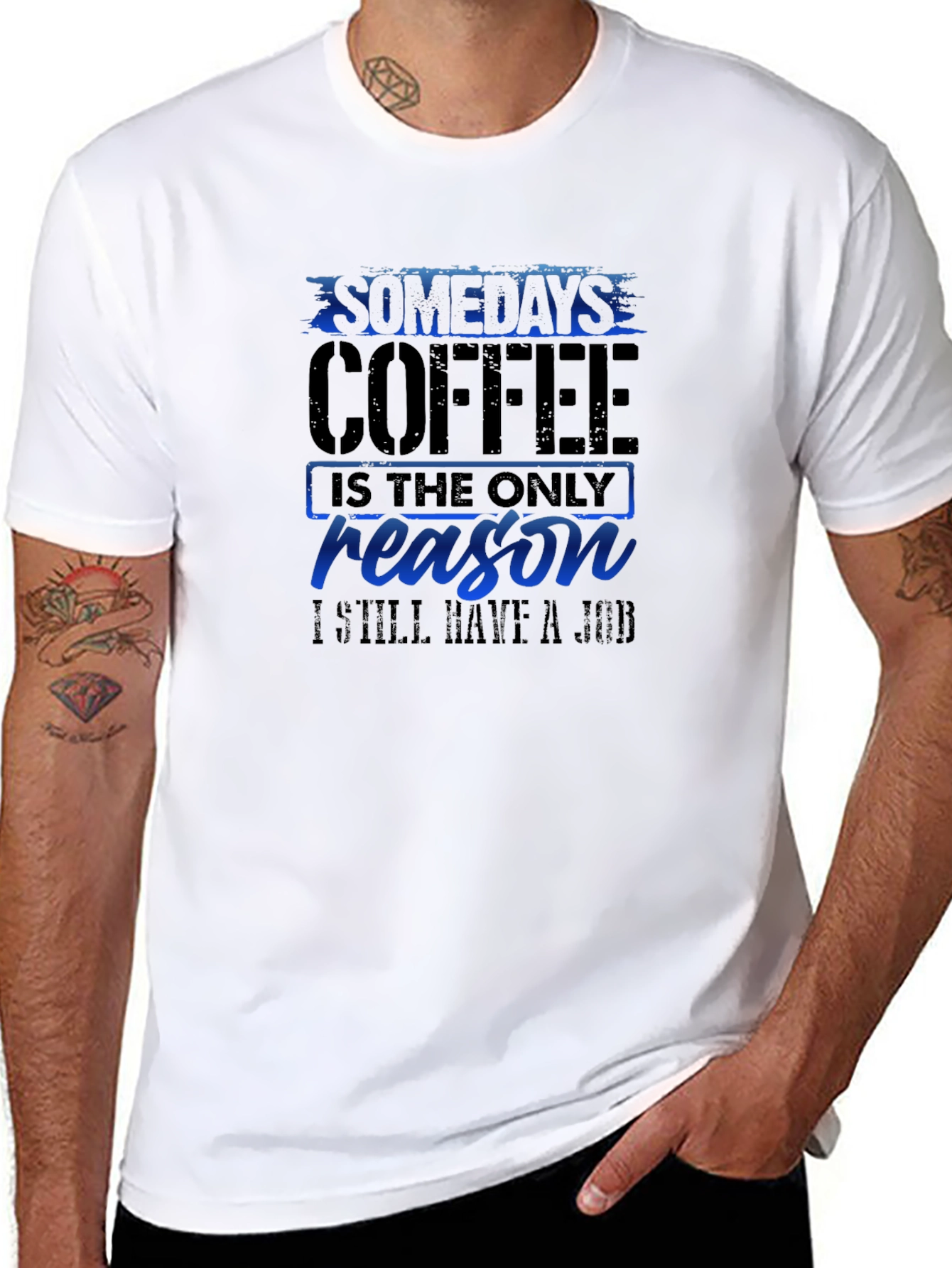 Black Coffee Reason T-Shirt Funny Job Tee view 8