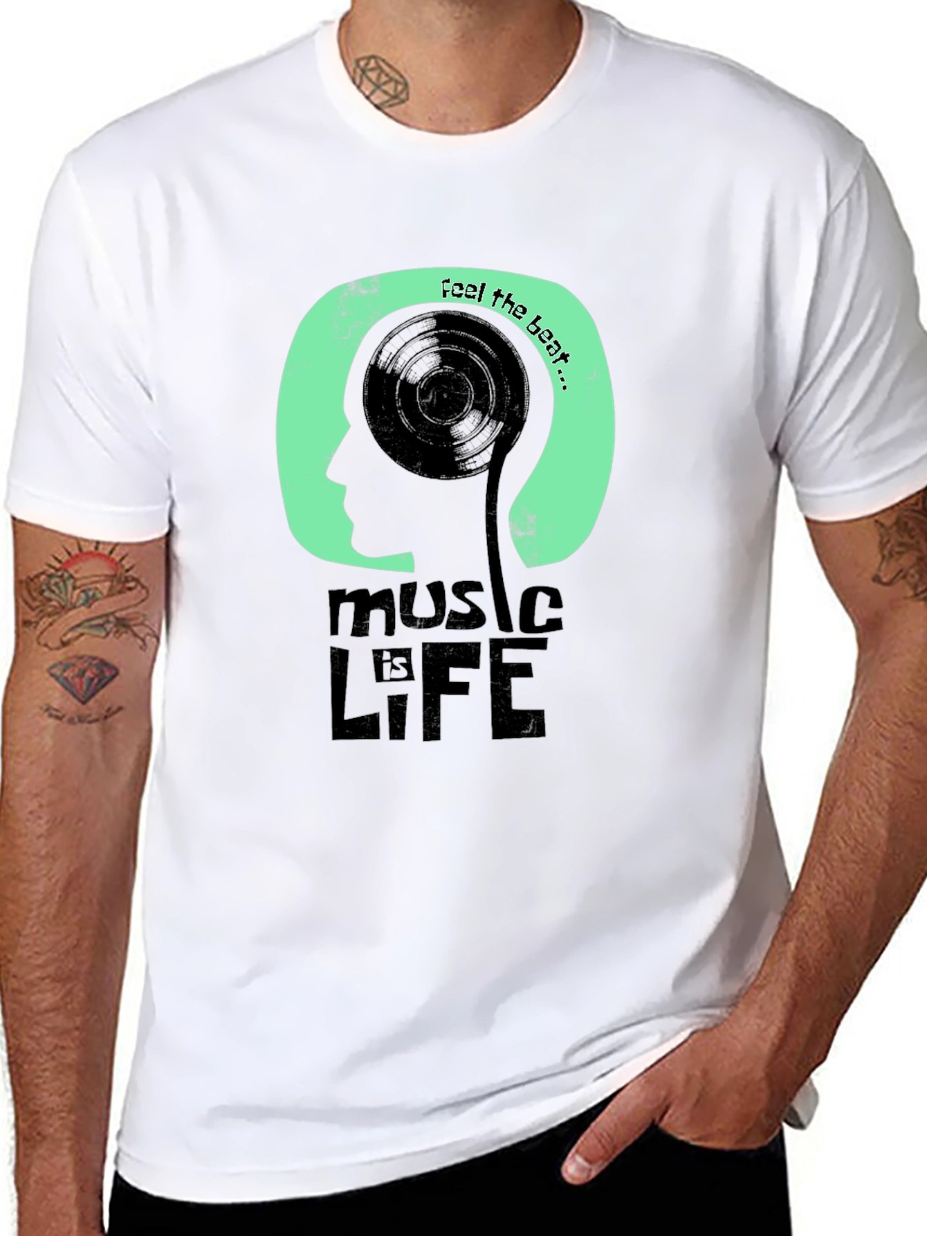 Black Music is Life Graphic T-Shirt view 8