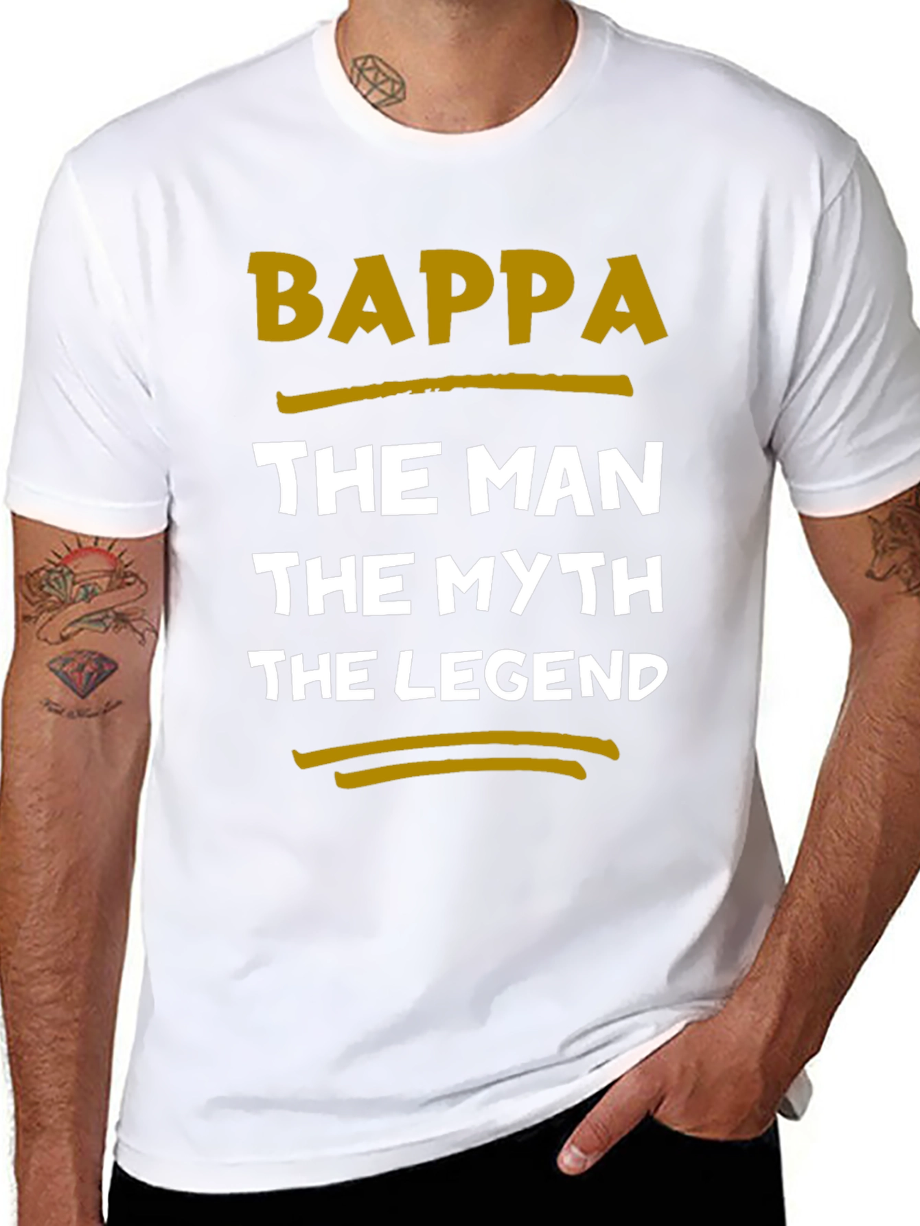 Black Bappa The Man, Myth, Legend Graphic Tee view 8