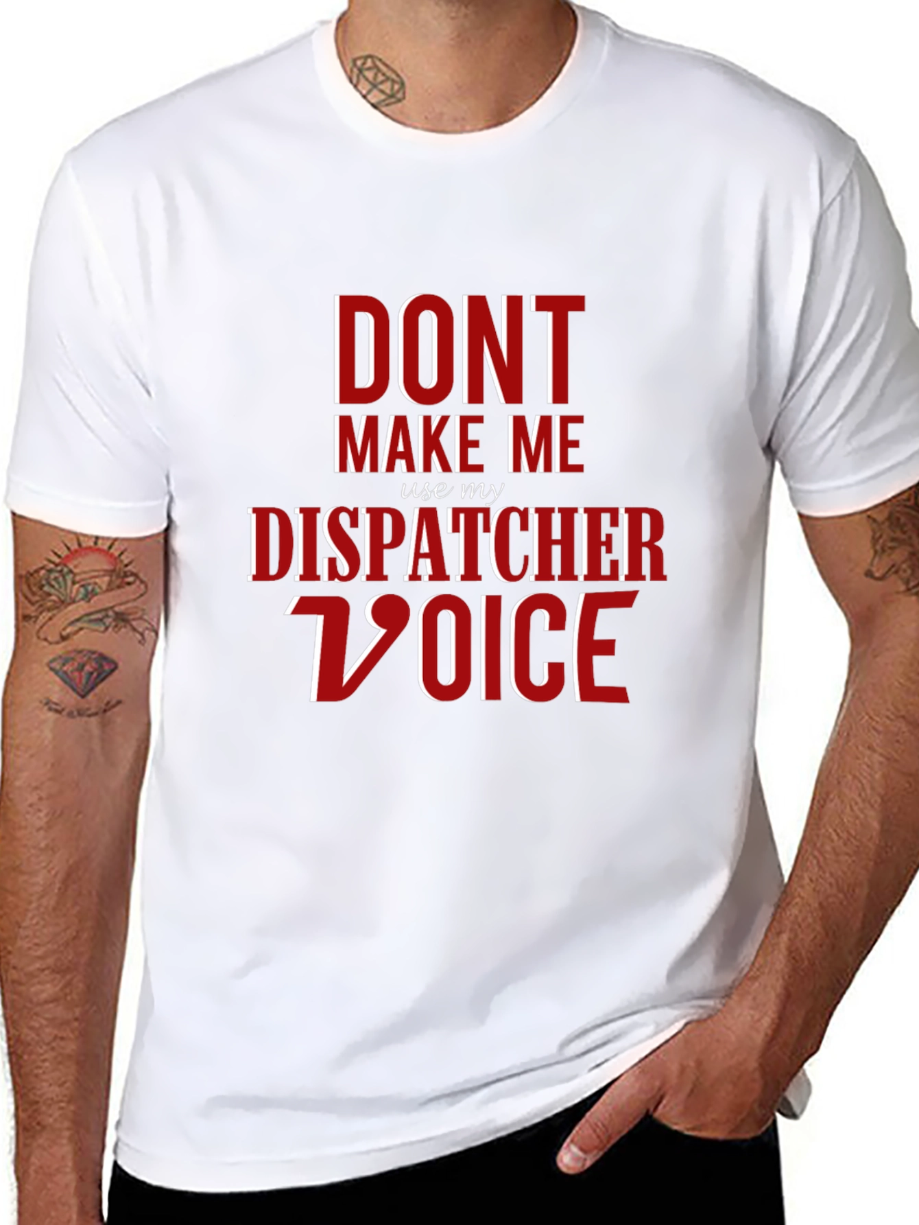 Black Dispatcher Voice T-Shirt - Funny 911 Operator Tee view 8