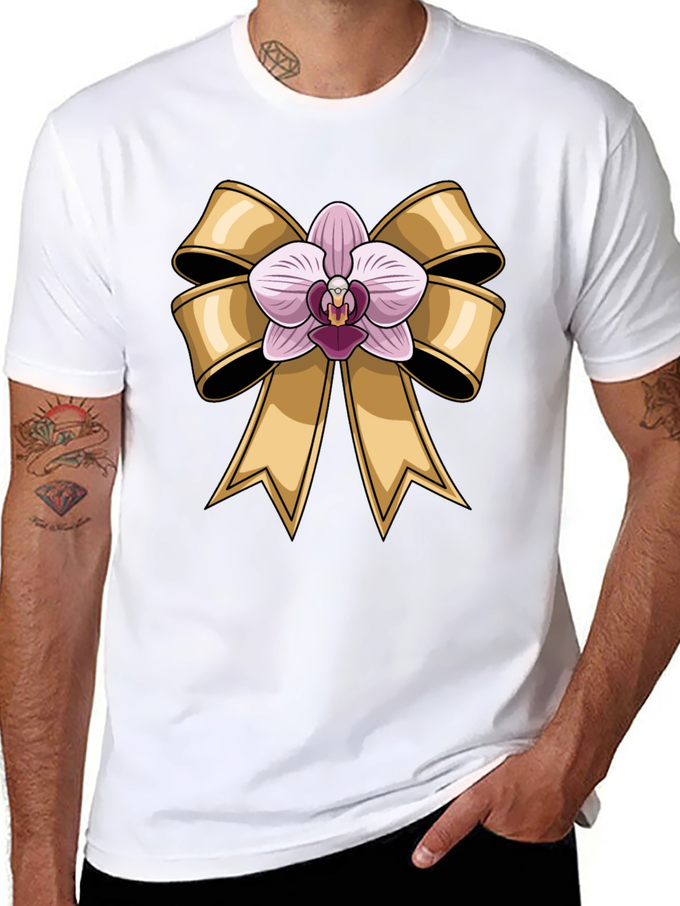 Black Orchid Bow Black T-Shirt view 8