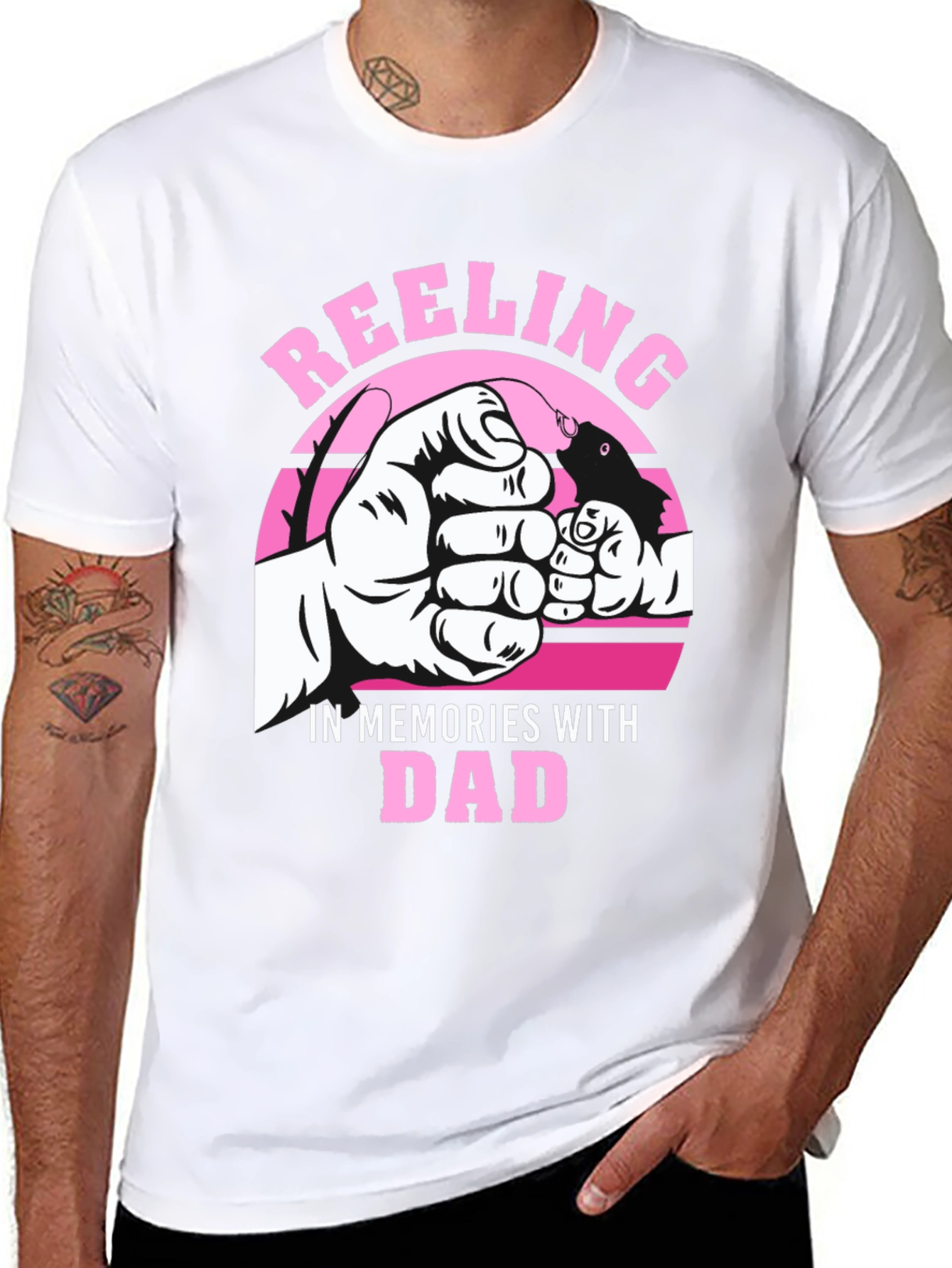 Black Reeling in Memories with Dad T-Shirt view 8