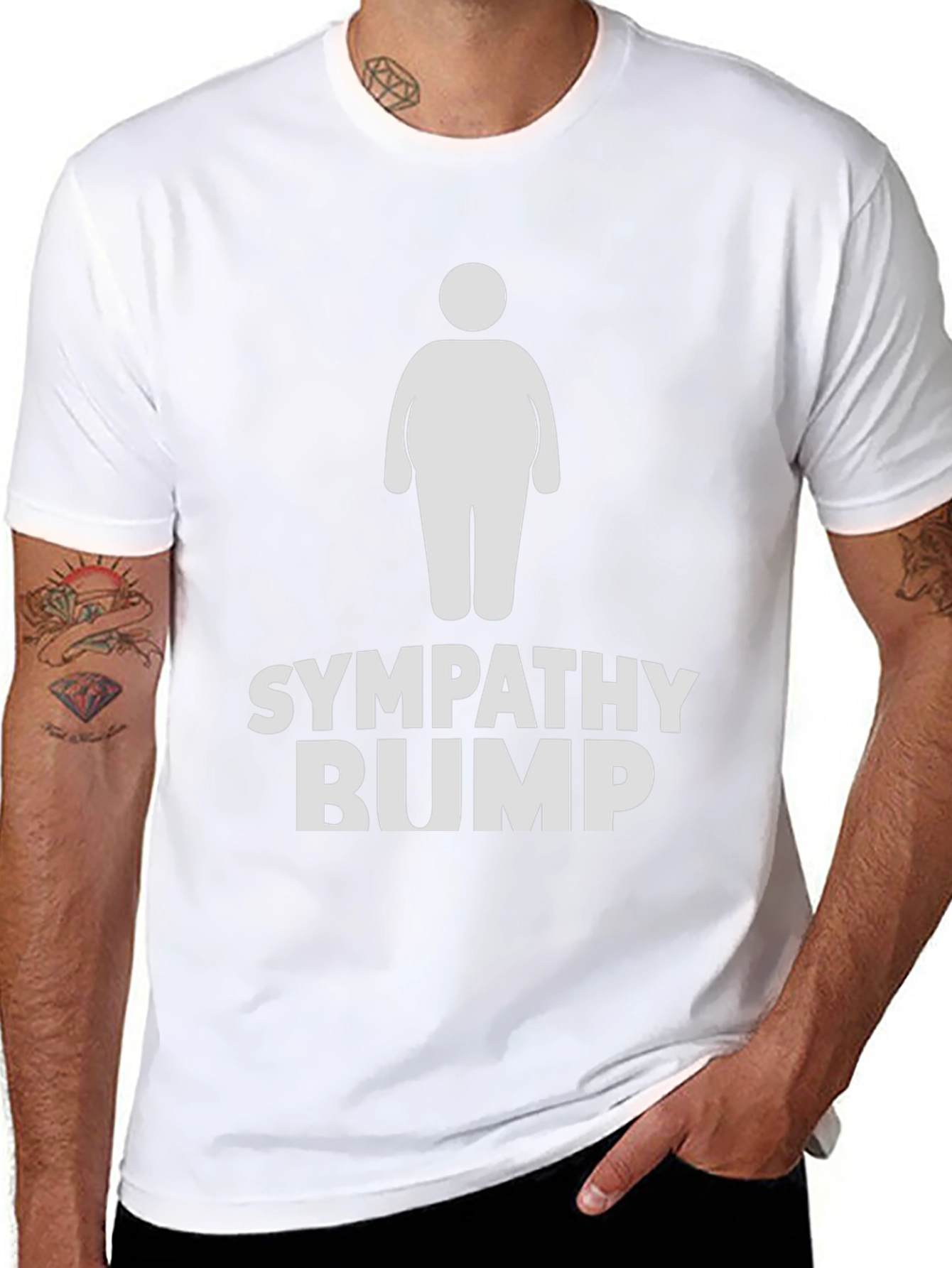 Black Sympathy Bump Funny T-Shirt view 8