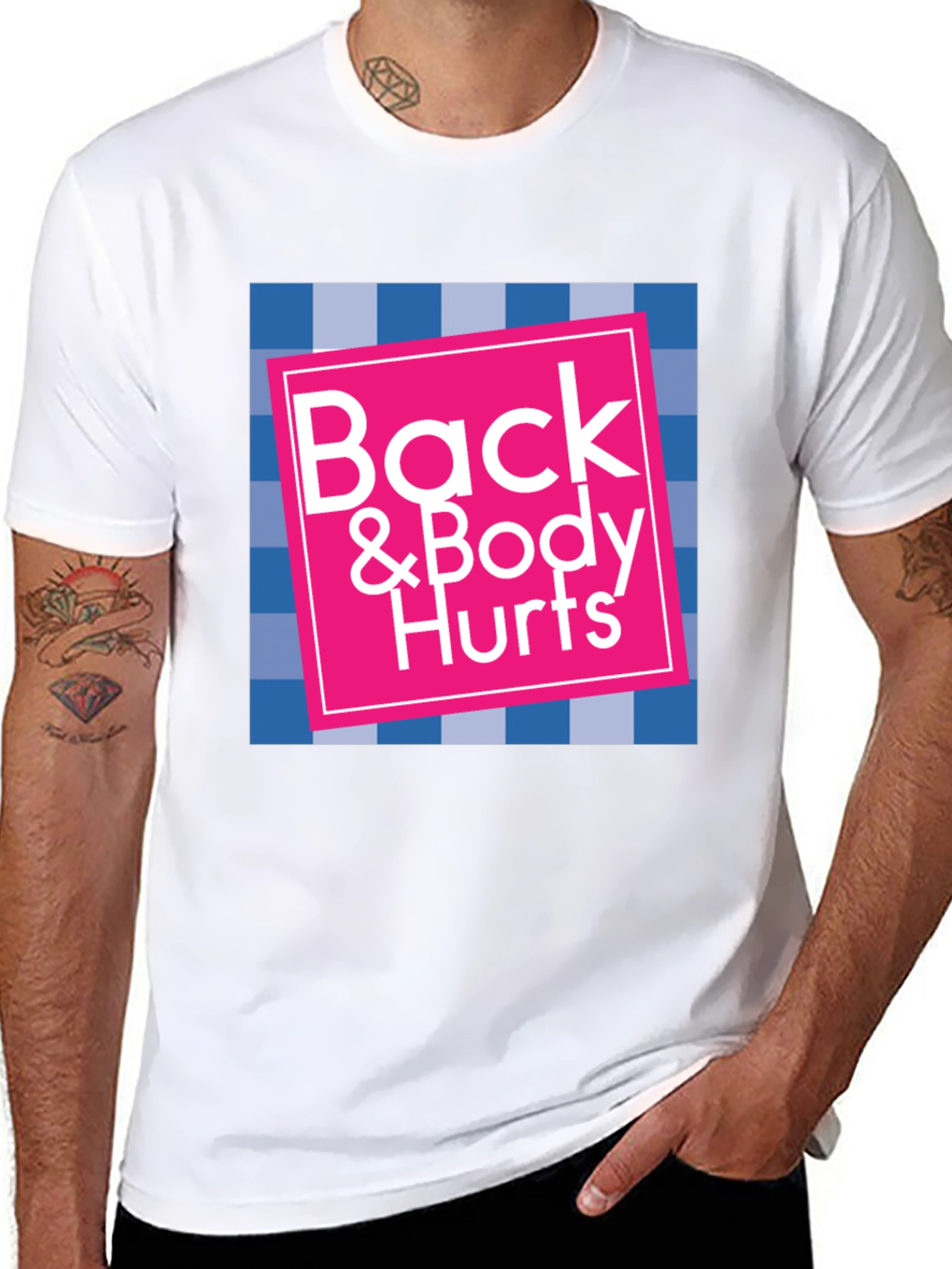 Black Back & Body Hurts Graphic T-Shirt view 8