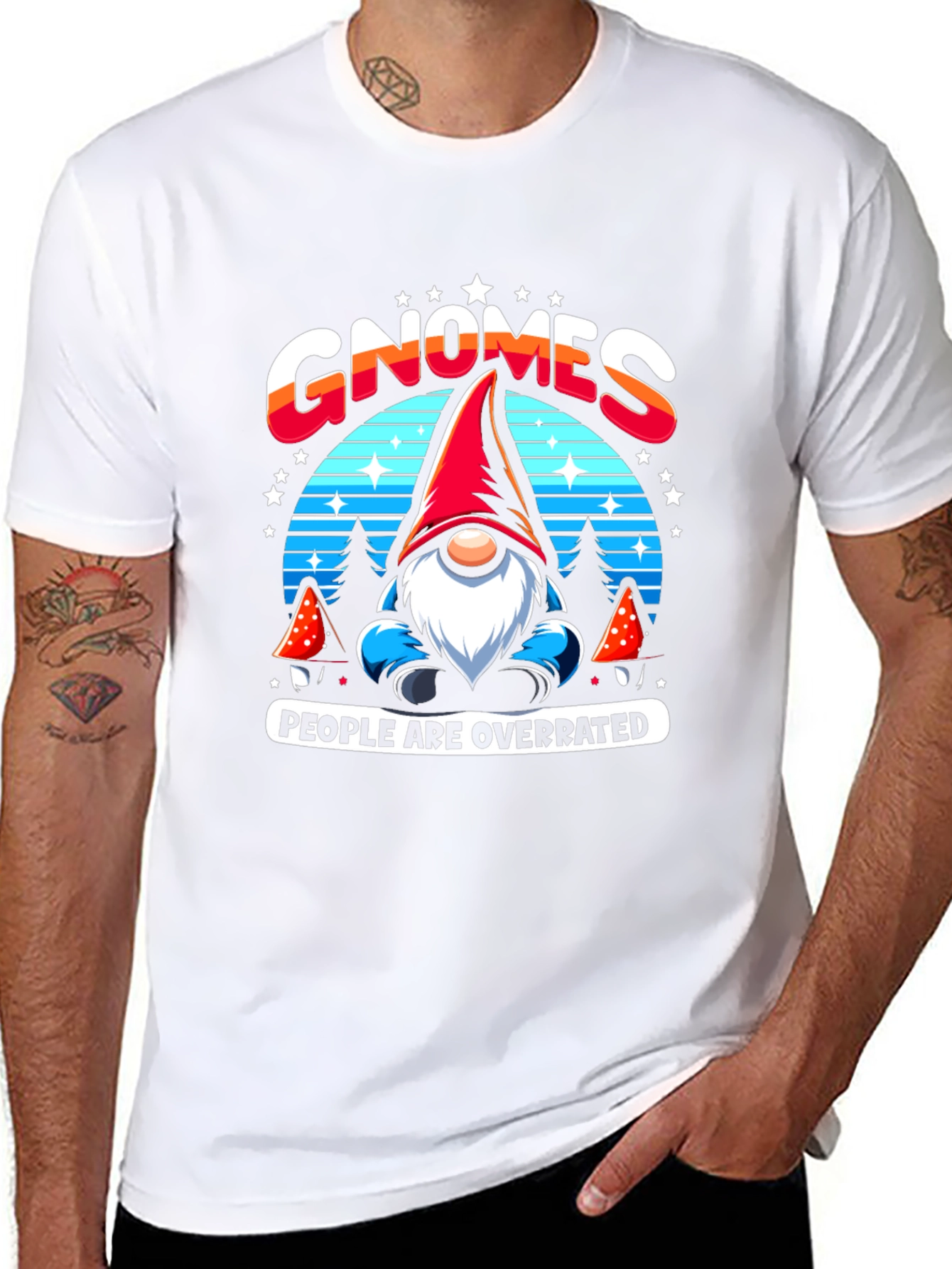 Black Gnomes Overrated Tee view 8
