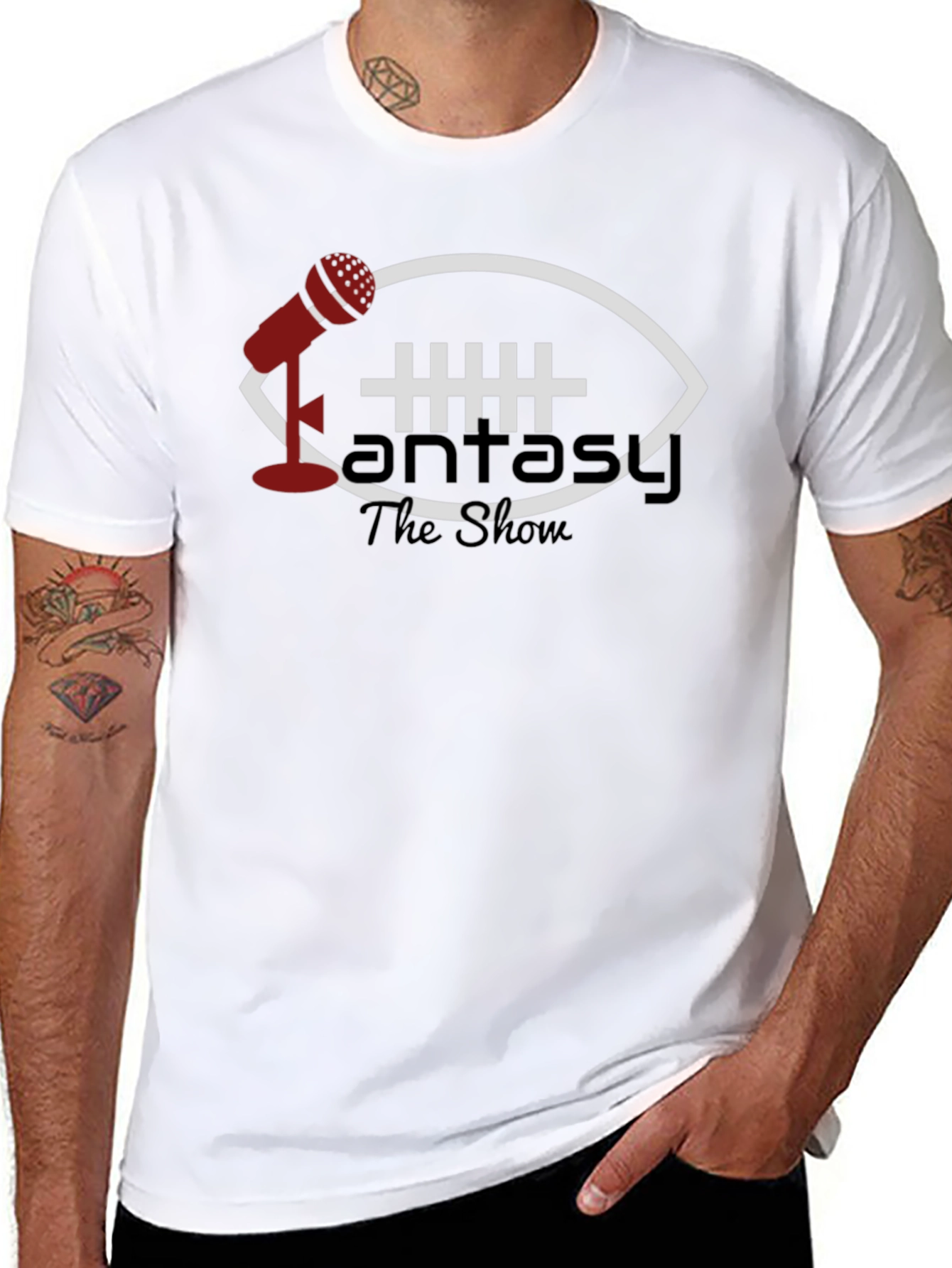 Black Fantasy Football Show T-Shirt - Premium Cotton Tee view 8