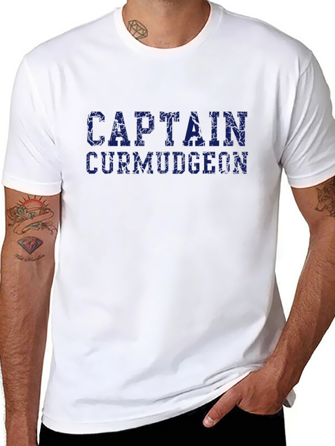 Black Captain Curmudgeon Graphic T-Shirt - Black view 8