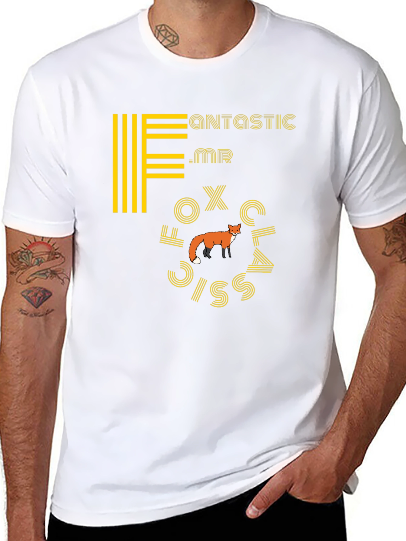 Black Fantastic Mr. Fox T-Shirt - Stylish Graphic Tee view 8
