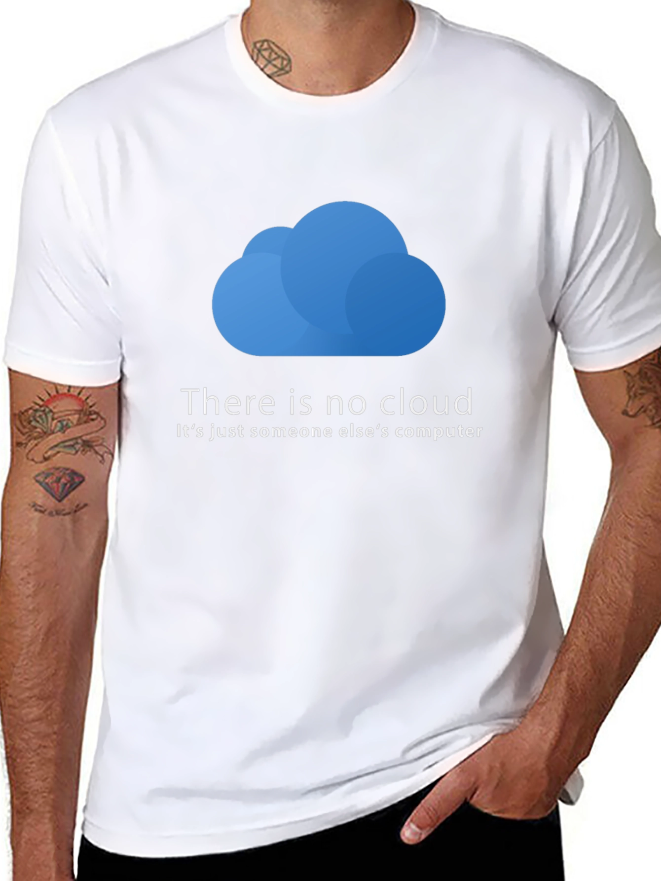 Black Funny Techie T-Shirt: There is No Cloud - Just Someone Else's Computer view 8