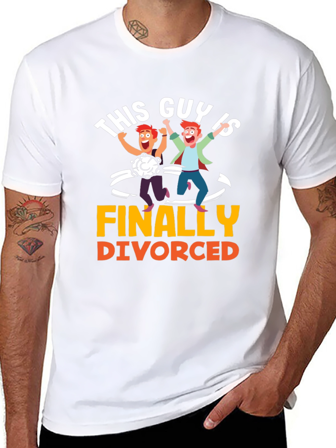 Black Finally Divorced T-Shirt view 8