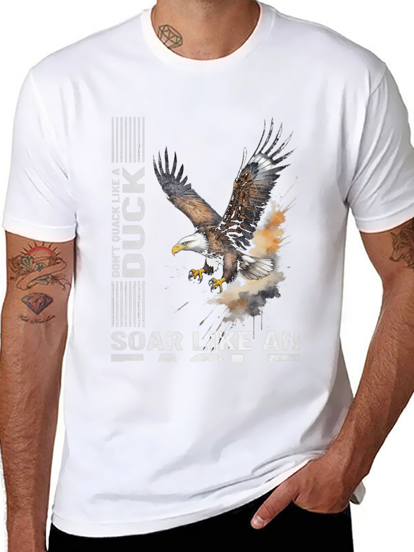 Black Don't Quack Like a Duck, Soar Like an Eagle Graphic Tee view 8