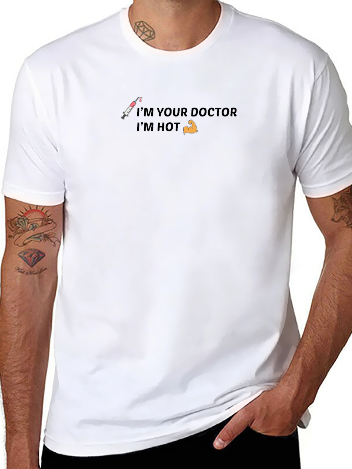 Black I'm Your Doctor I'm Hot - Graphic Tee view 8