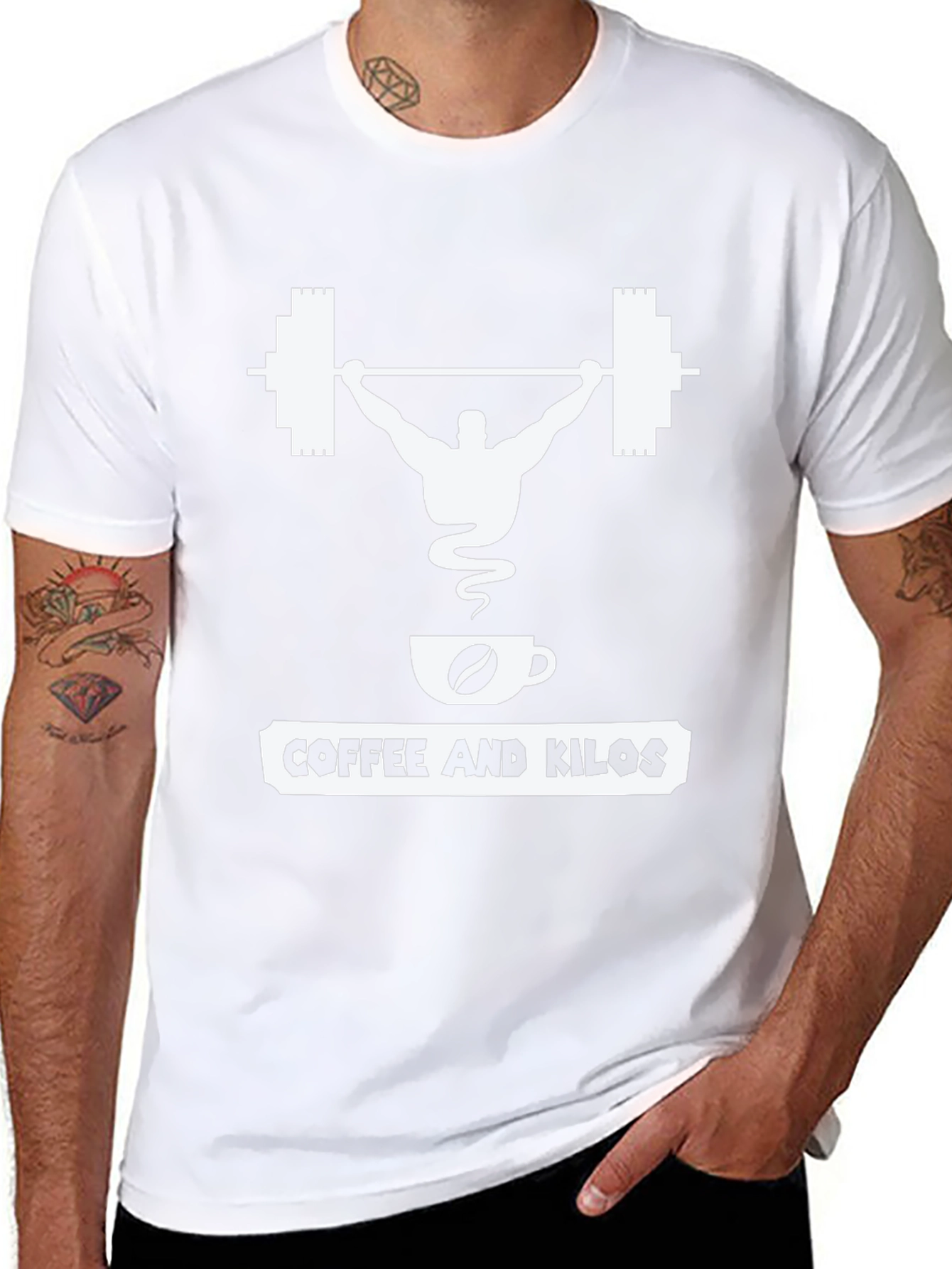 Black Coffee & Kilos Weightlifting T-Shirt view 8