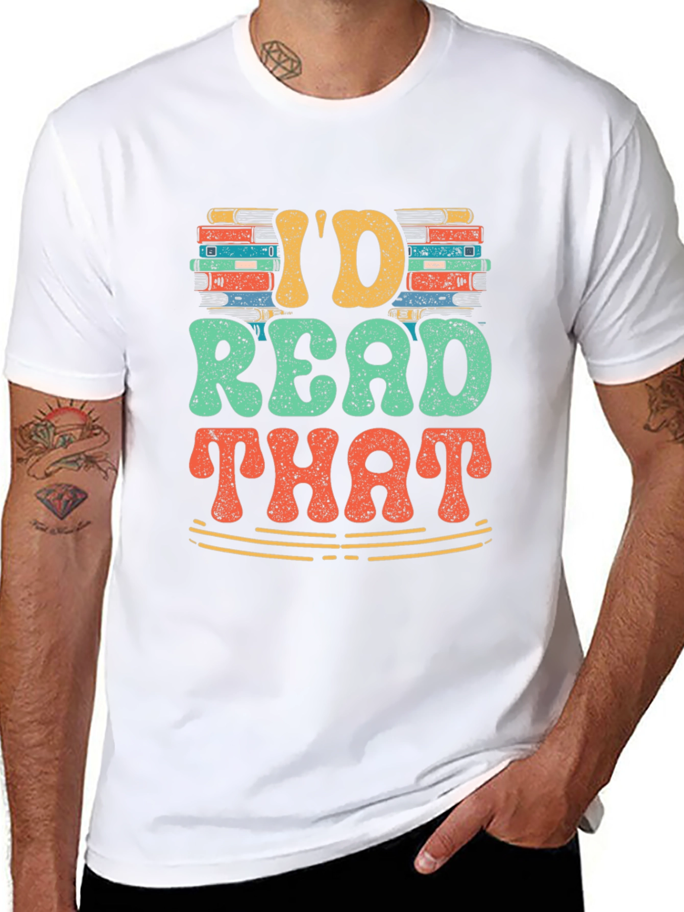 Black I'd Read That T-Shirt - Book Lover Tee view 8