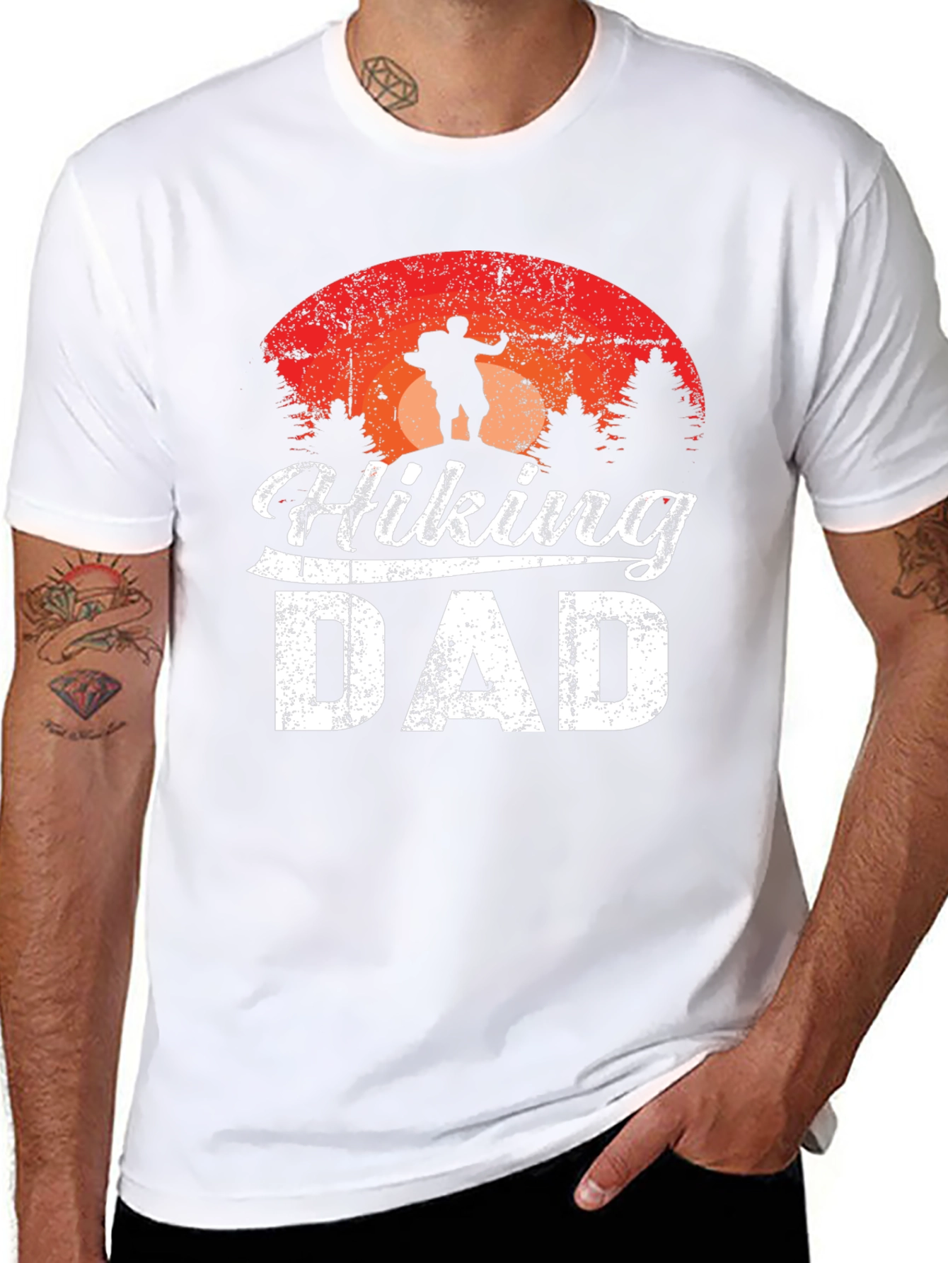 Black Hiking Dad T-Shirt - Outdoor Adventure Apparel view 8