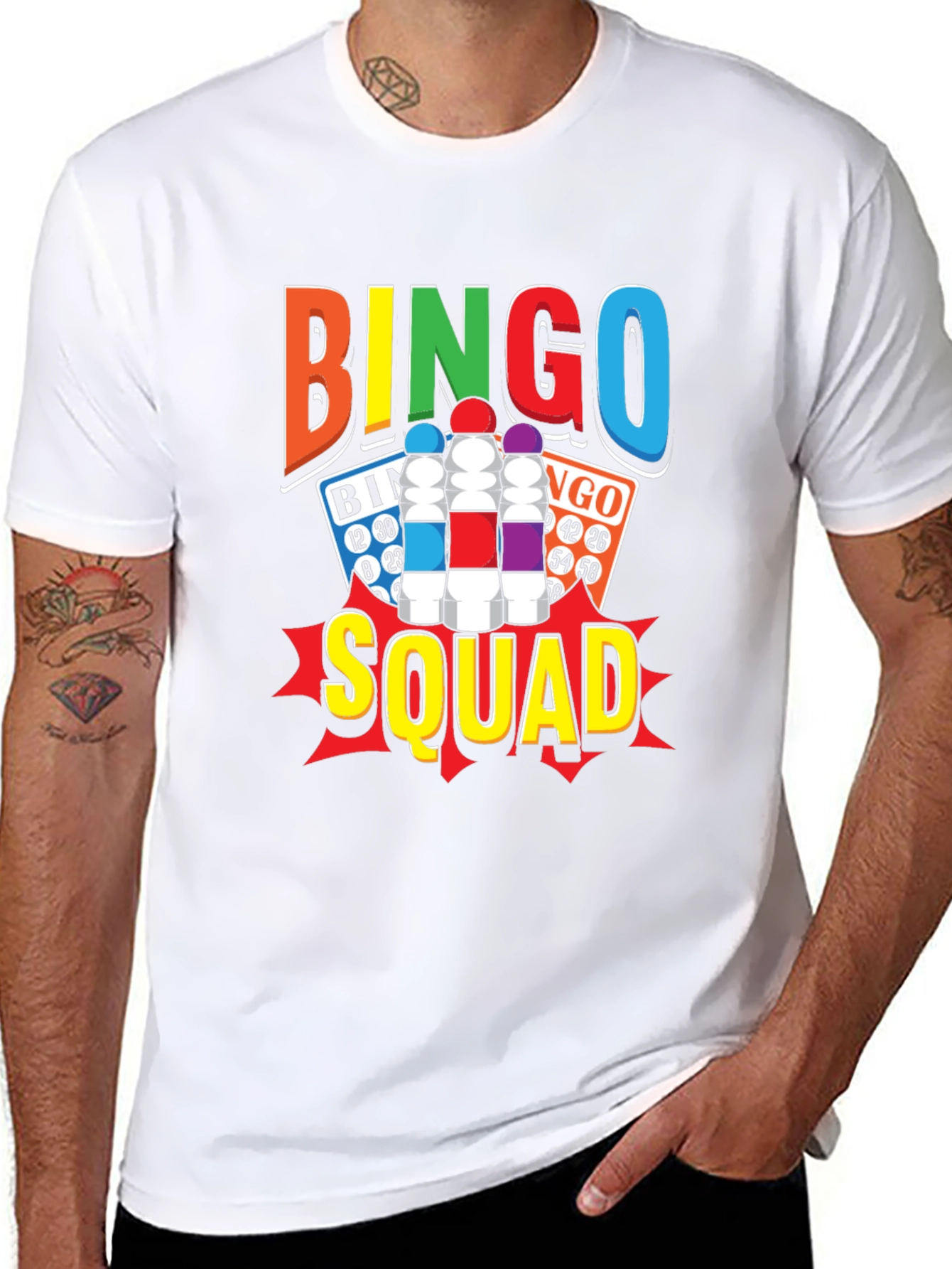 Black Bingo Squad T-Shirt - Fun & Colorful Design view 8