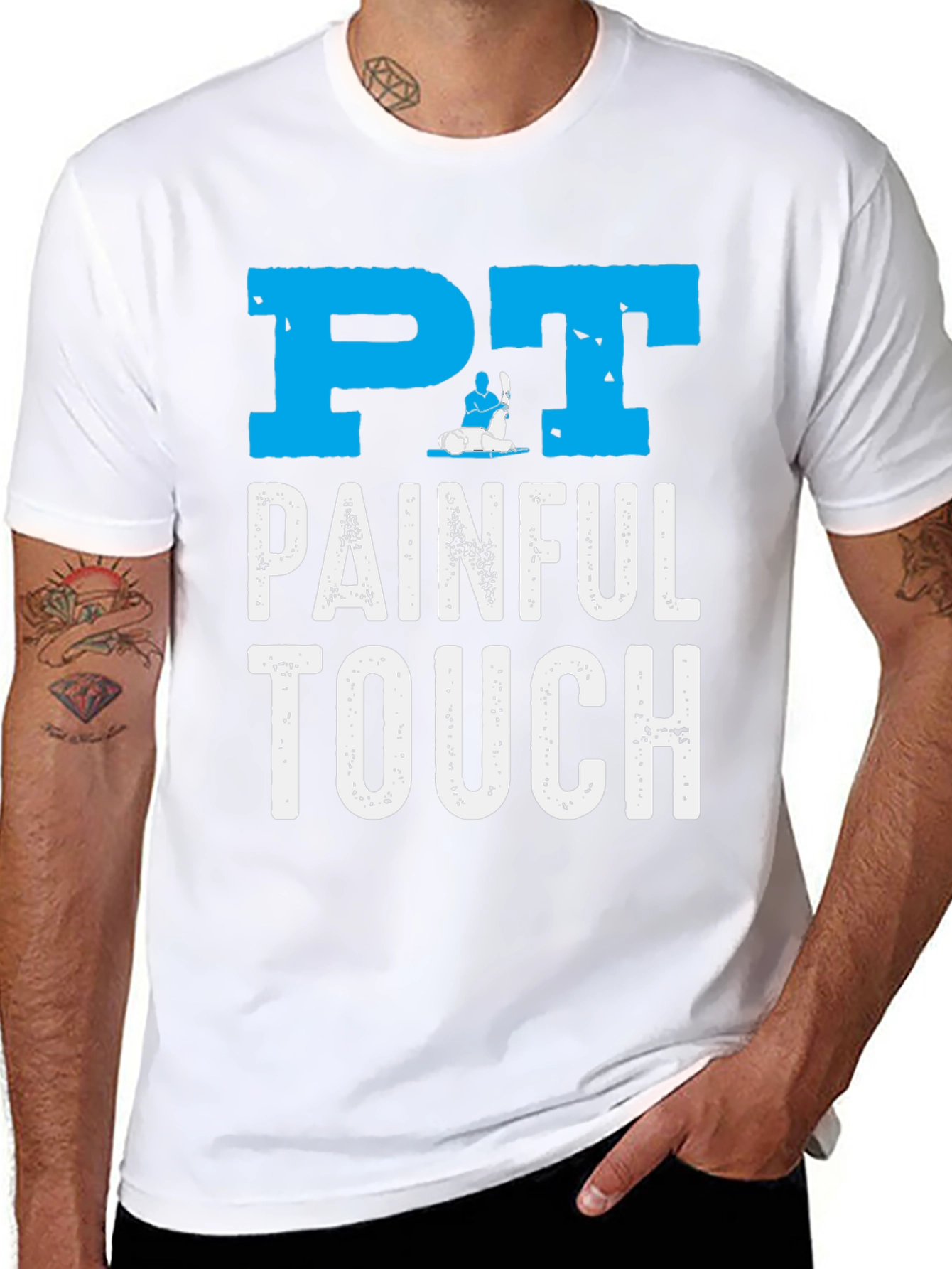 Black PT Painful Touch Graphic Tee - Physical Therapy Shirt view 8