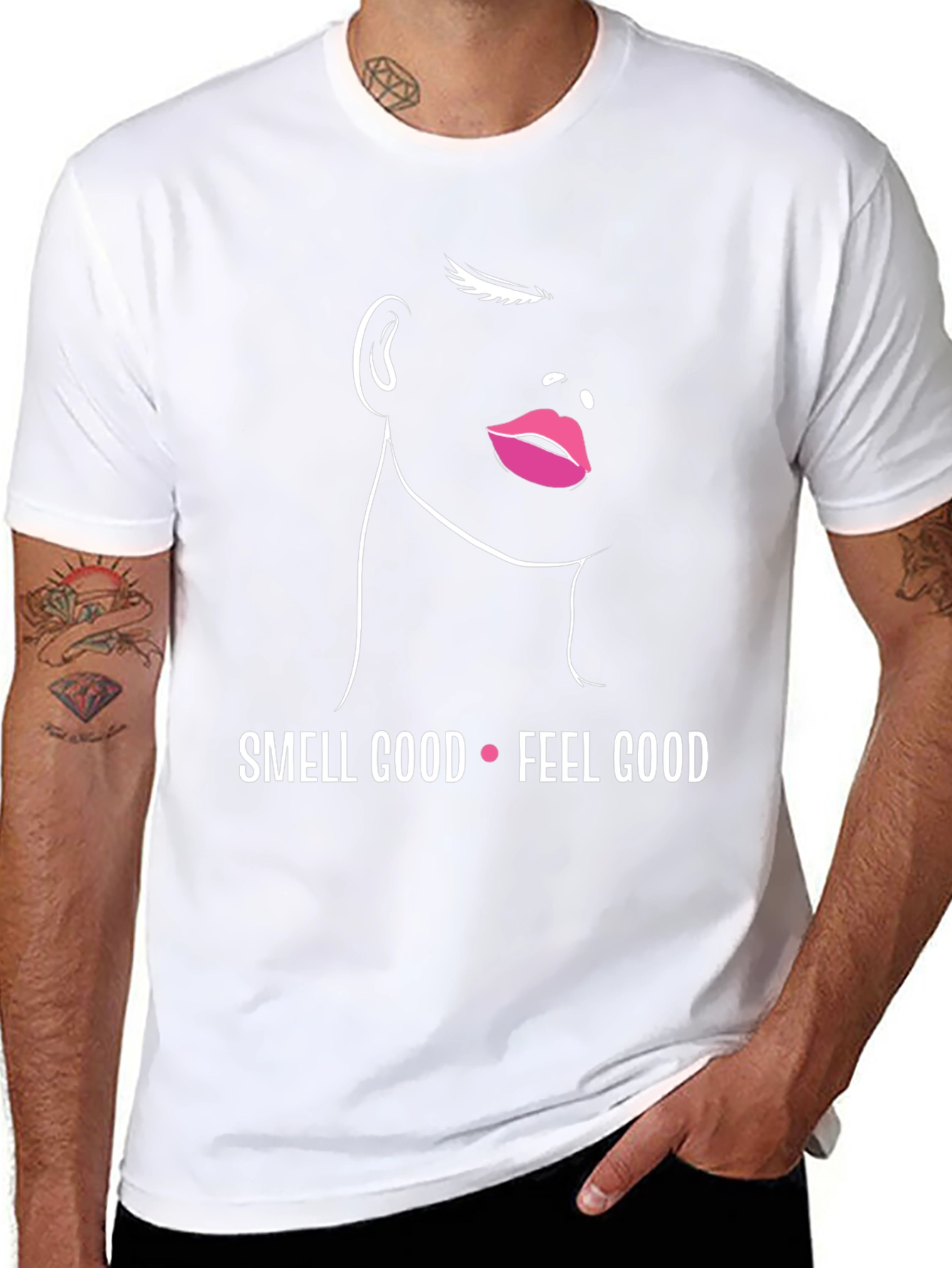 Black Smell Good Feel Good Graphic Tee view 8