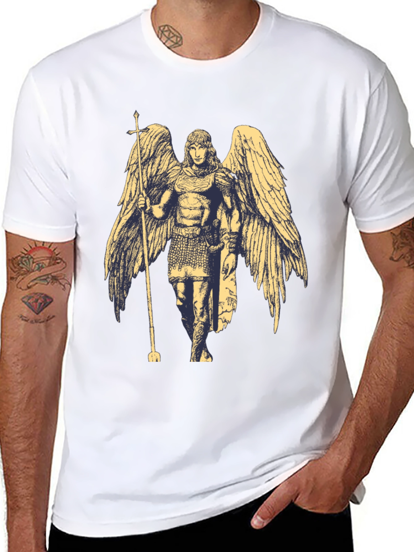 Black Angel Graphic Black T-Shirt view 8