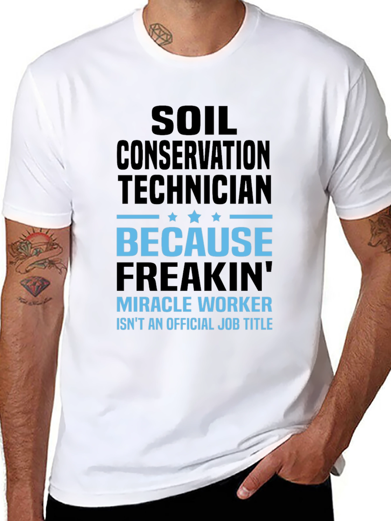 Black Soil Conservation Technician T-Shirt - Miracle Worker view 8