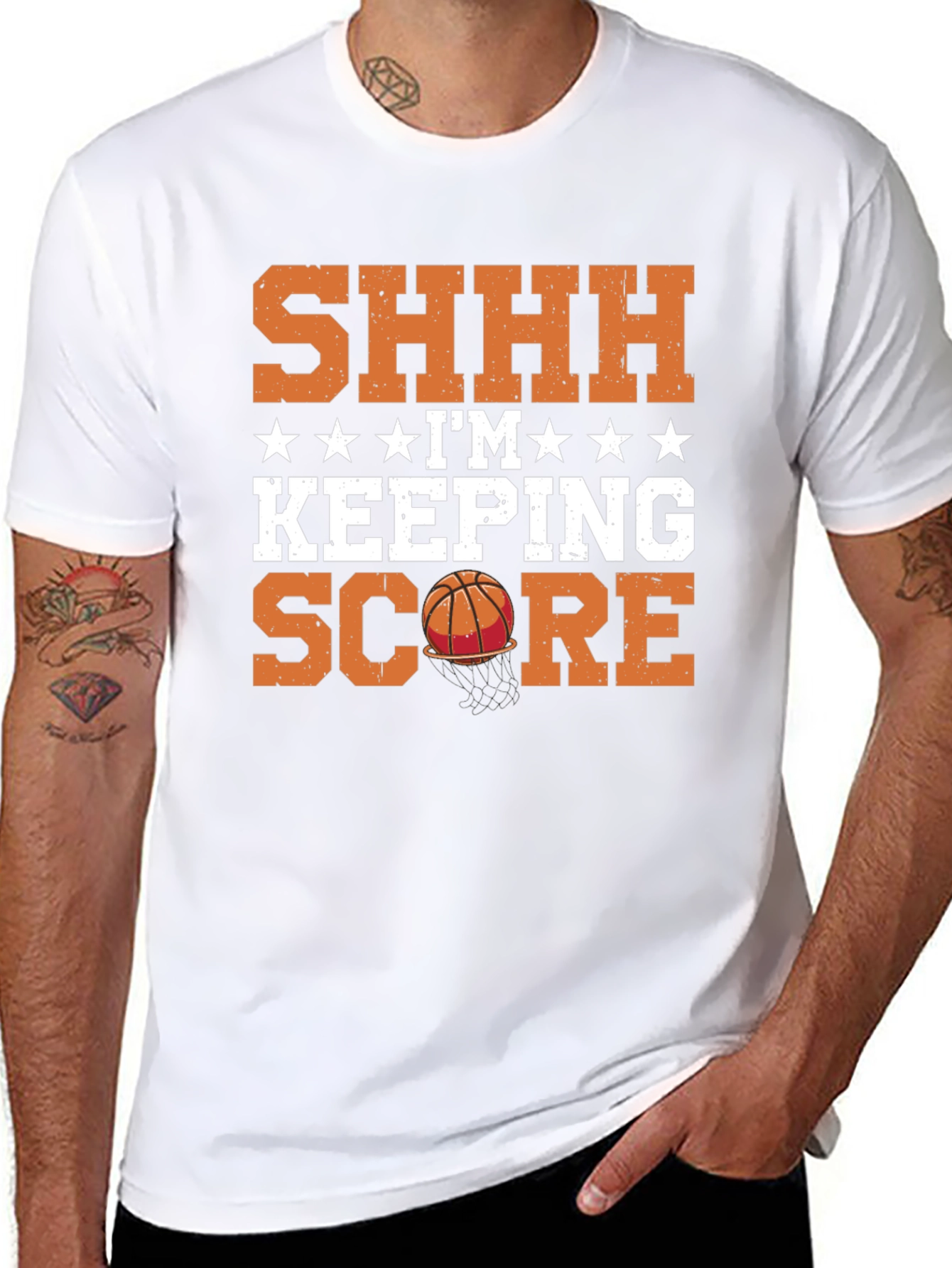 Black Basketball Score Keeper T-Shirt view 8