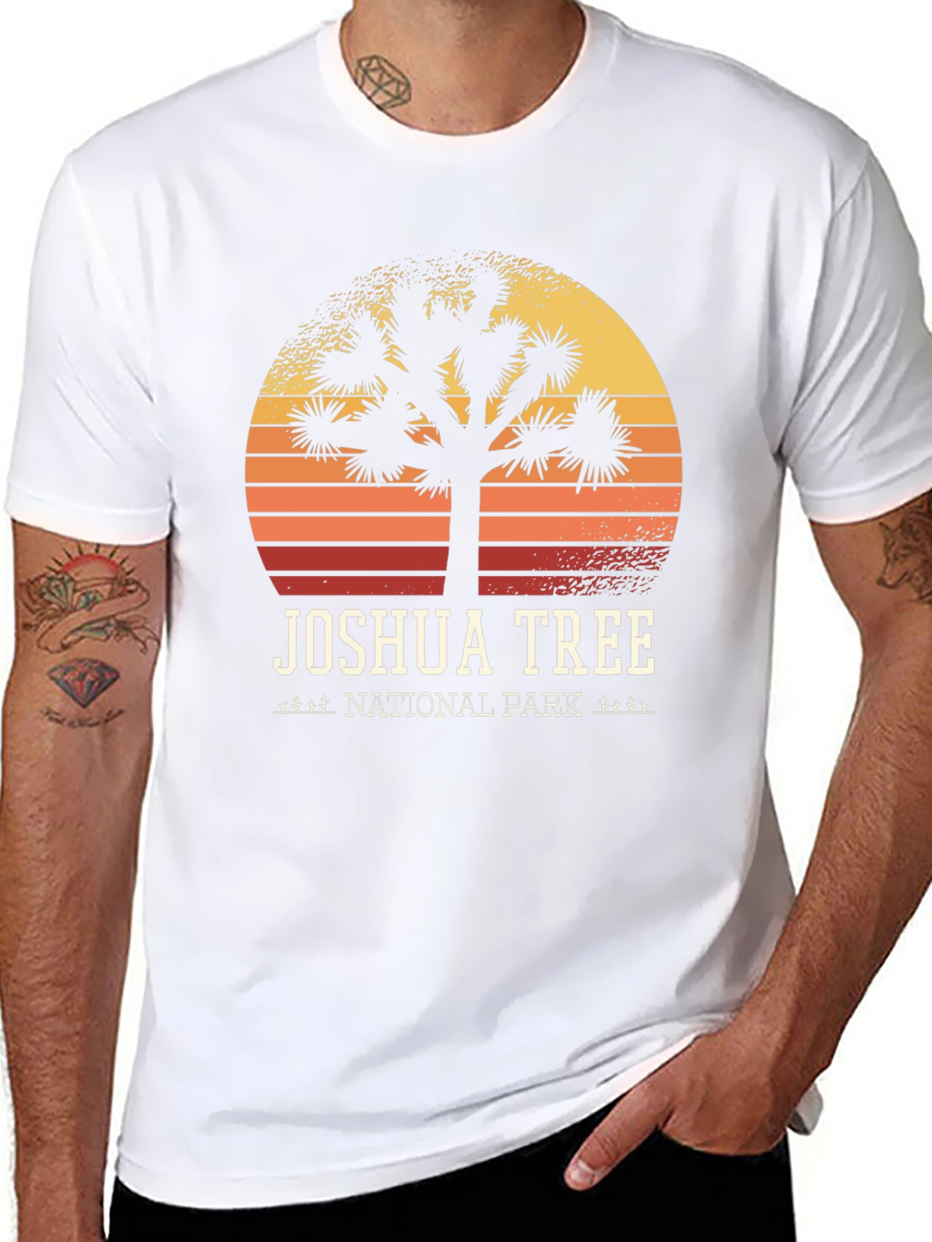 Black Joshua Tree National Park Graphic Tee view 8