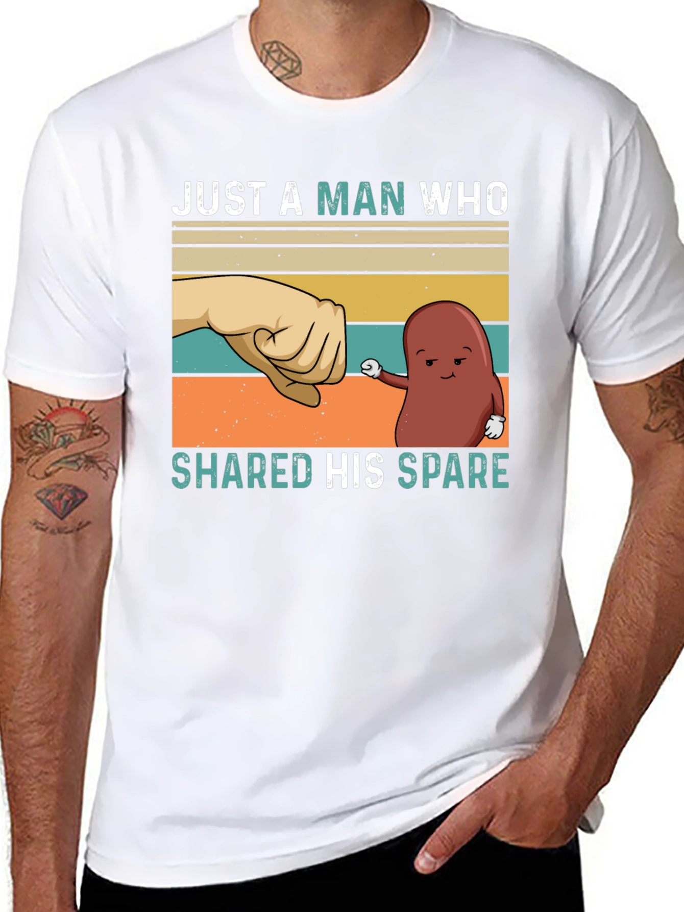 Black Just A Man Who Shared His Spare Rib T-Shirt view 8