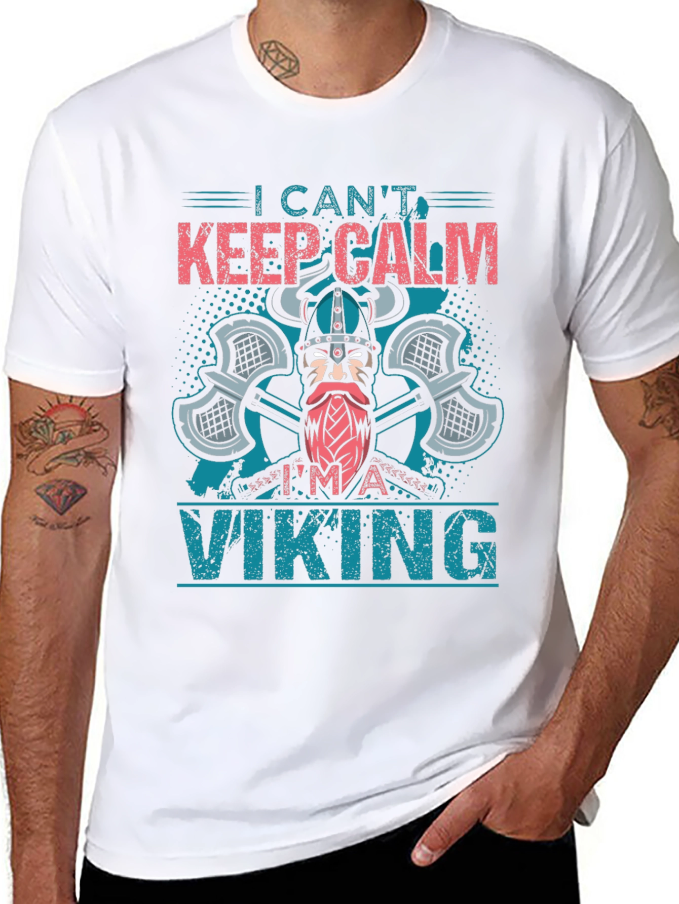 Black Viking Graphic T-Shirt - I Can't Keep Calm! view 8