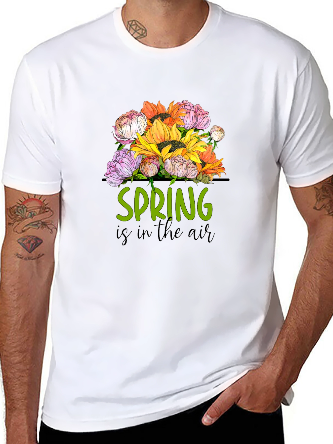 Black Spring is in the Air Graphic T-Shirt view 8