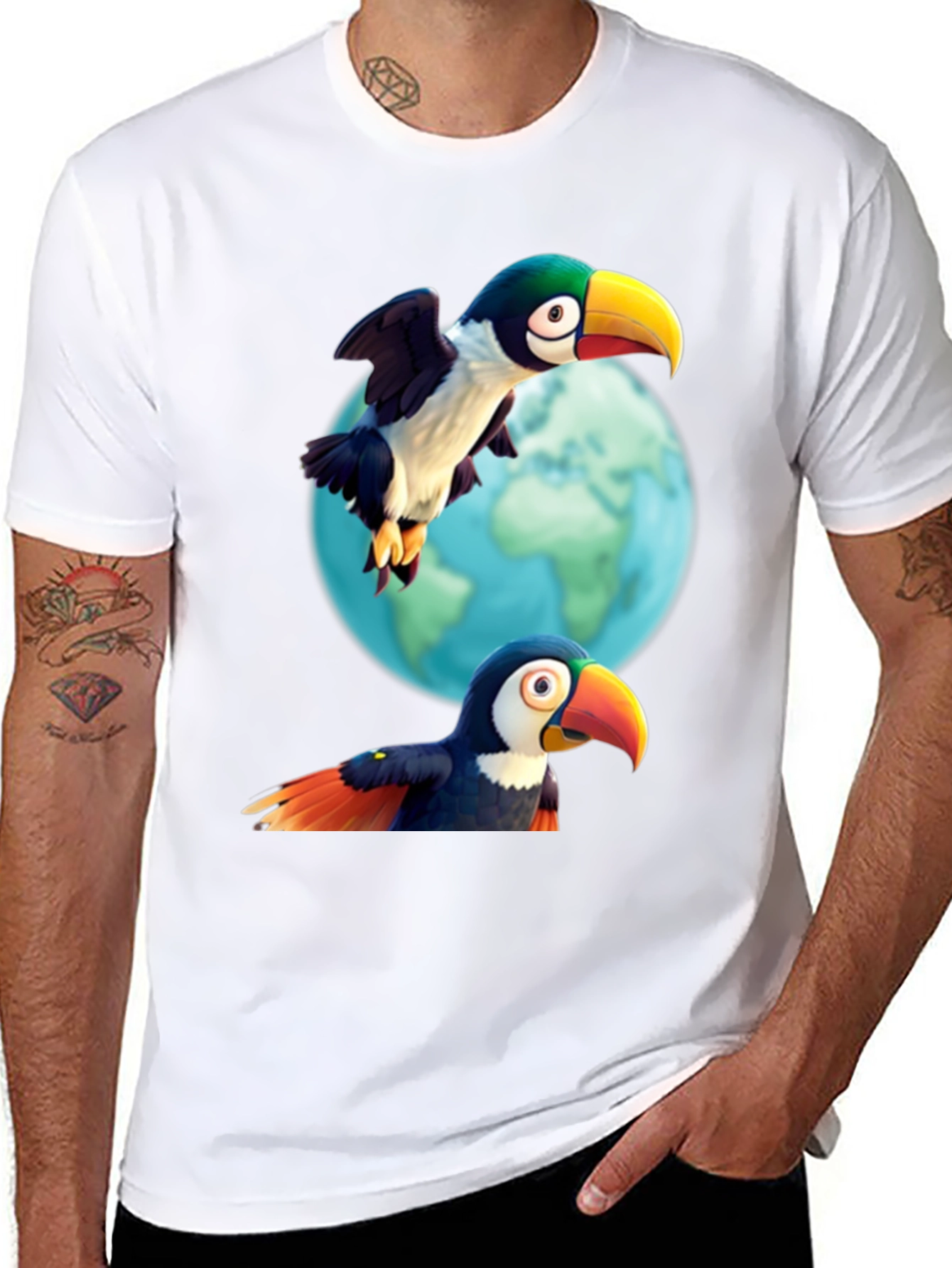 Black Toucan T-Shirt: A Tropical Adventure! view 8