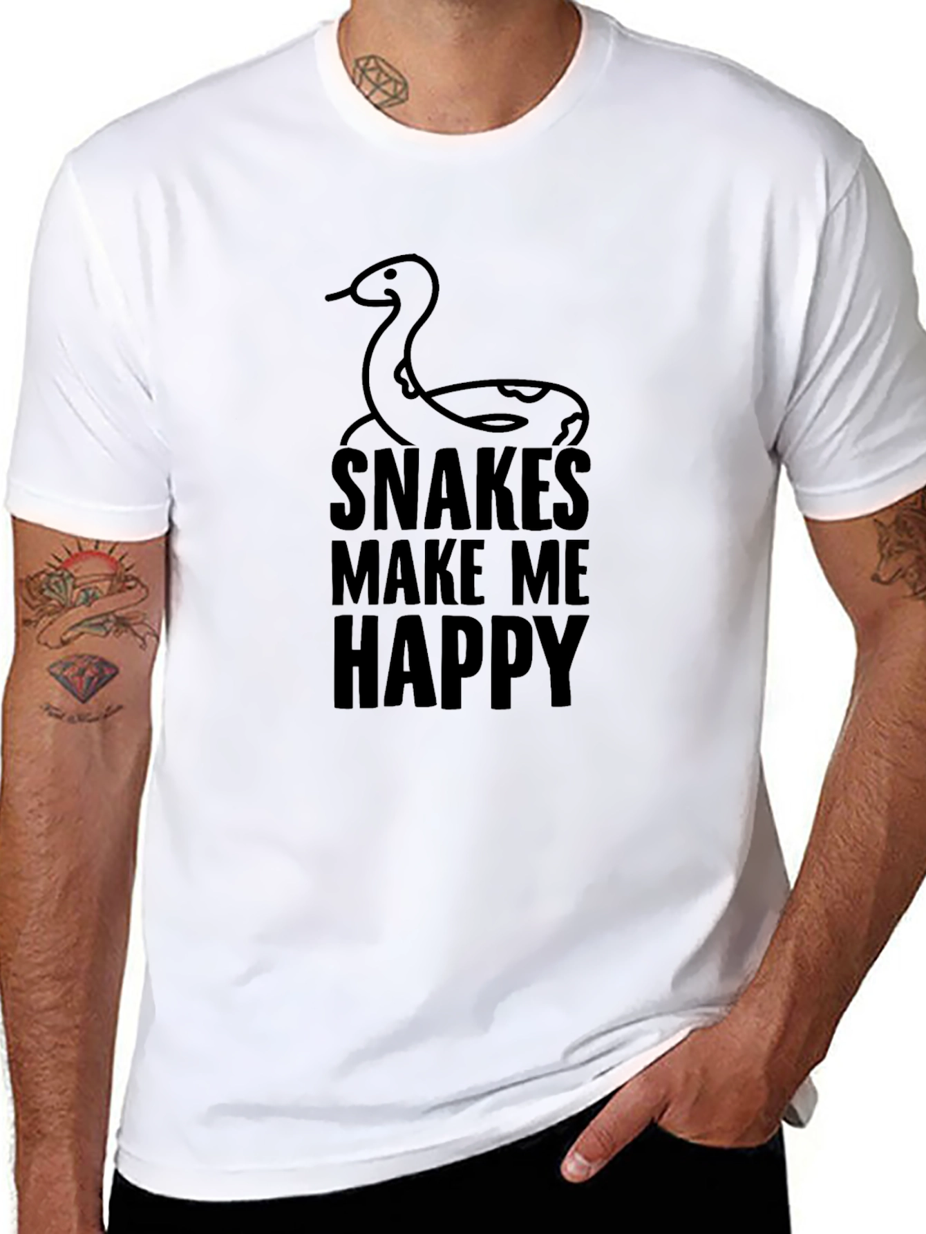 Black Snakes Make Me Happy Graphic T-Shirt view 8