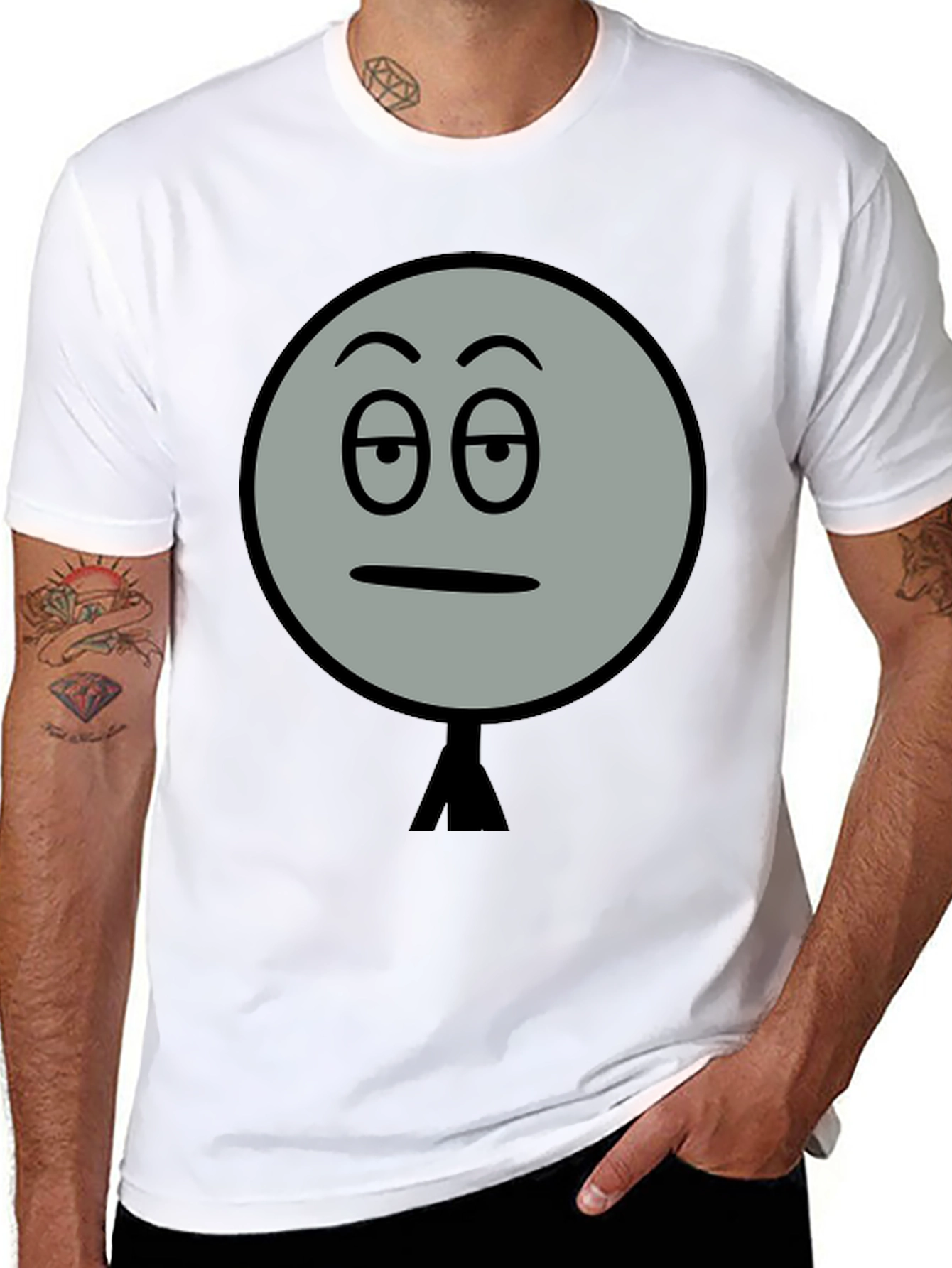 Black Sarcastic Mood T-Shirt - Funny Graphic Tee view 8