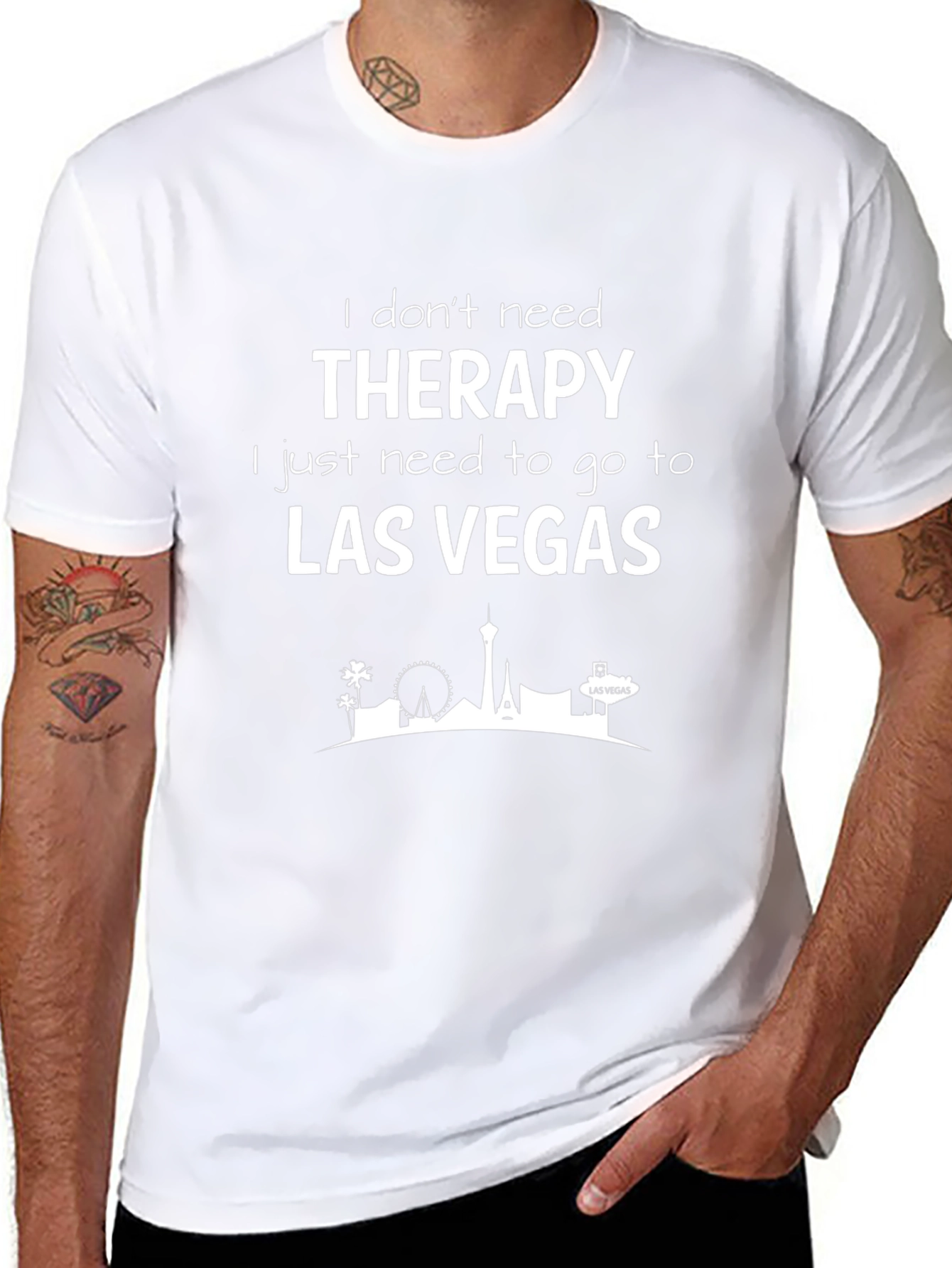 Black Therapy Las Vegas Graphic T-Shirt view 8