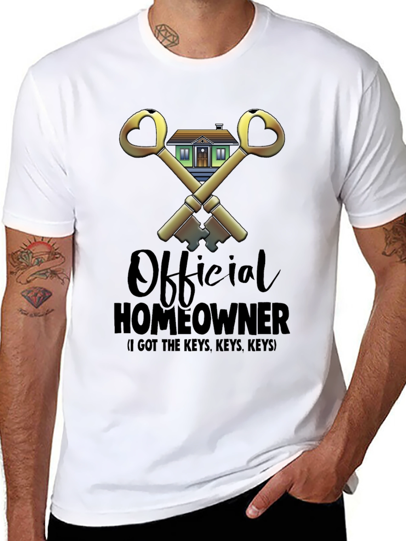Black Official Homeowner T-Shirt - Got the Keys! view 8