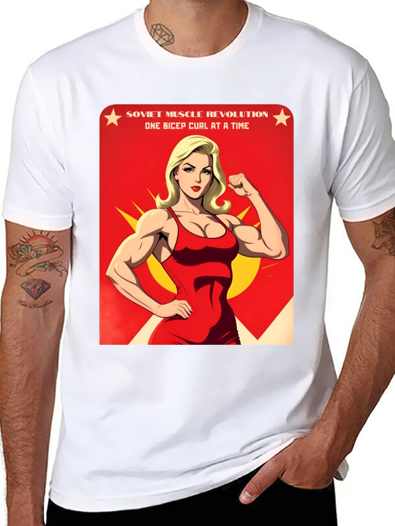 Soviet Muscle Revolution Graphic T-Shirt - 8