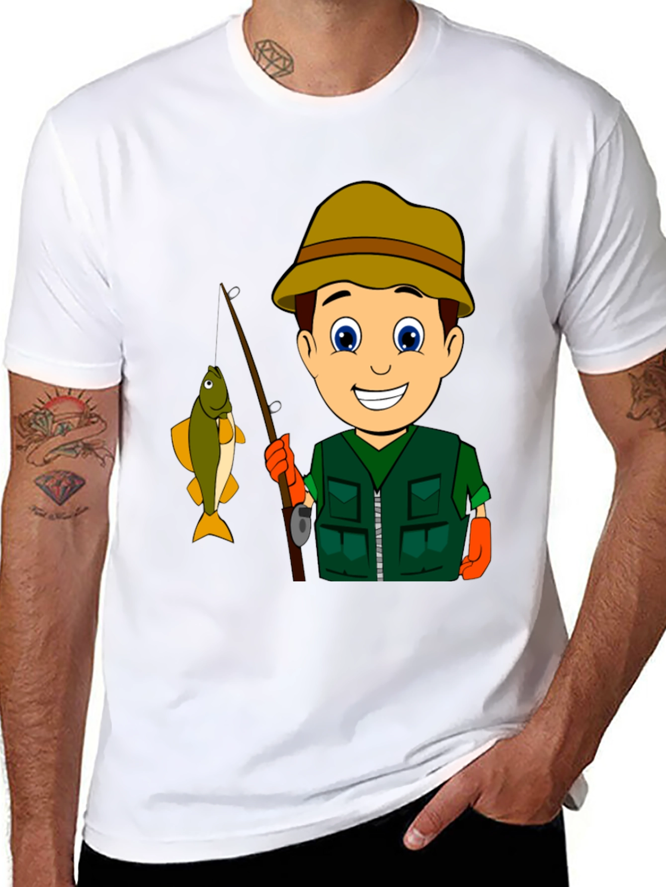 Black Fishing Boy T-Shirt view 8