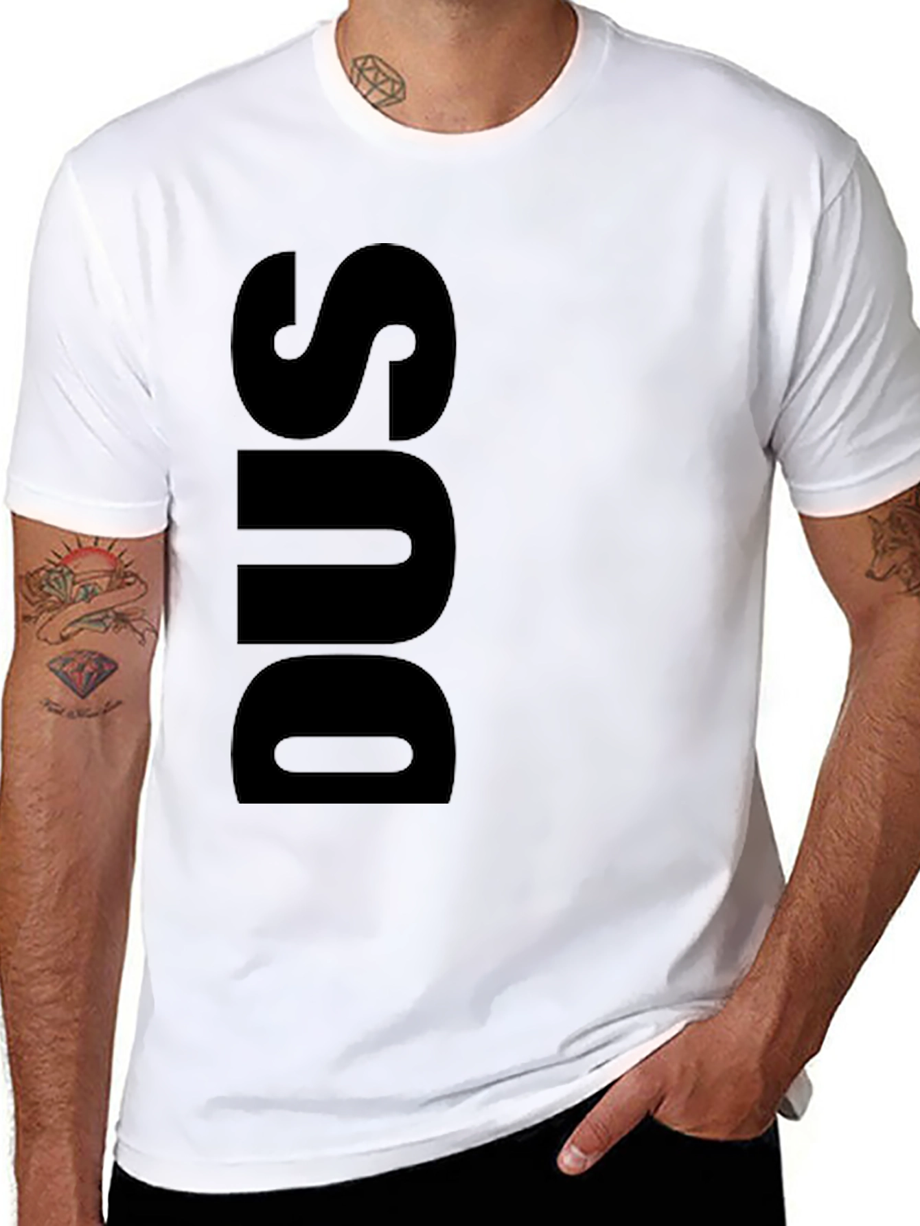 Black DUS Black Graphic Tee - Bold Statement Shirt view 8