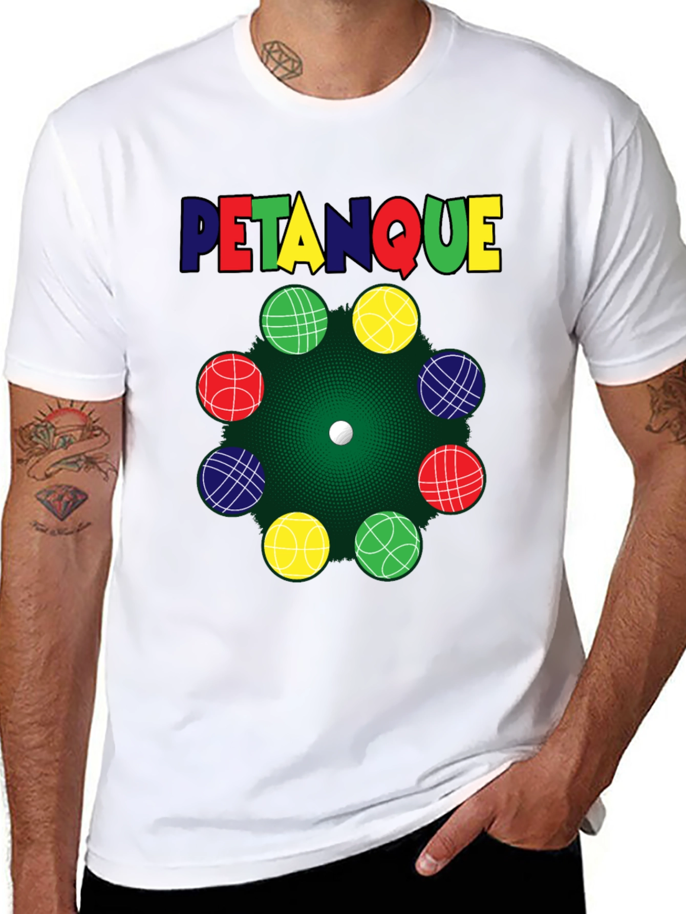 Black Pétanque Graphic T-Shirt view 8