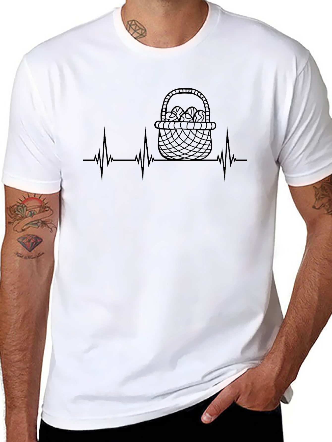 Black Basket Heartbeat T-Shirt view 8