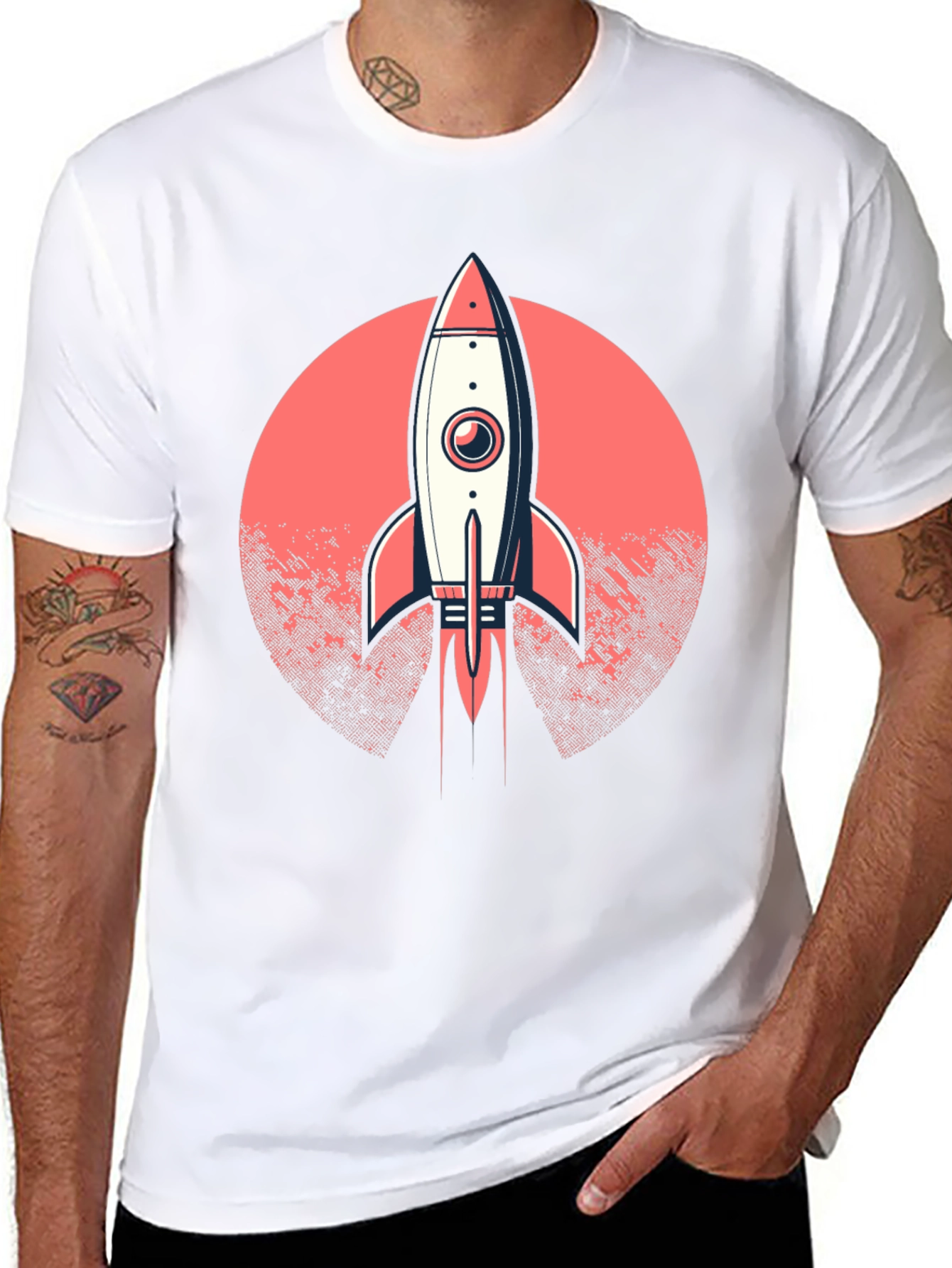 Black Rocket Launch Graphic T-Shirt - Black view 8