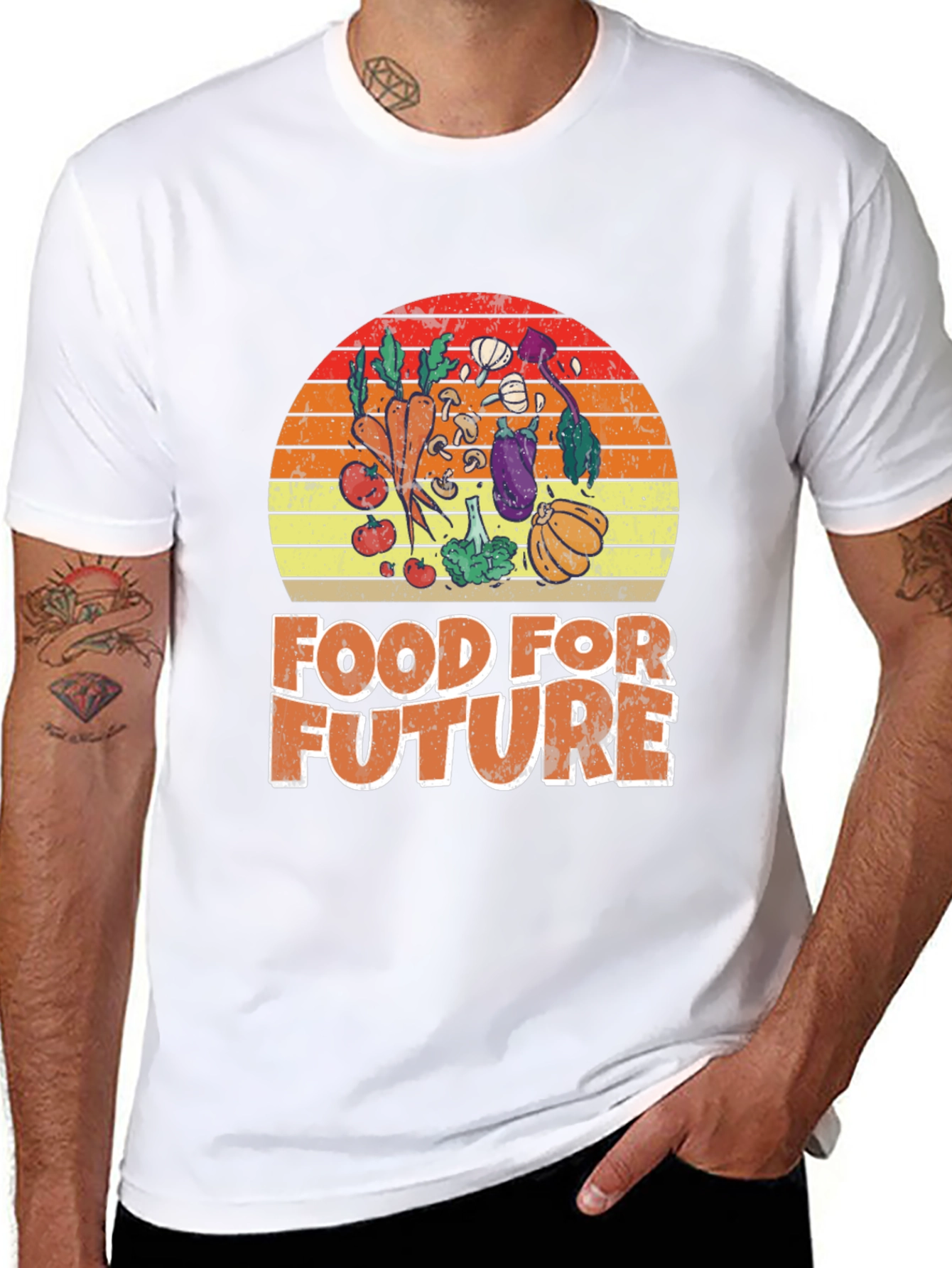 Black Food for Future Graphic T-Shirt view 8