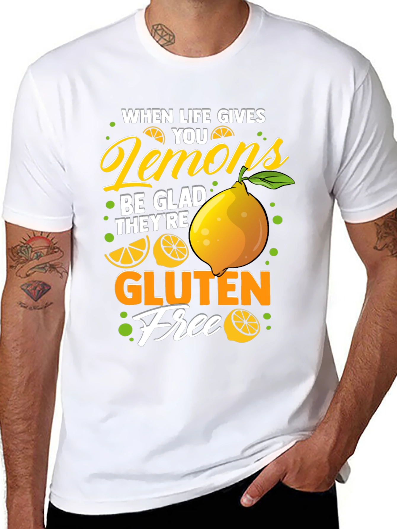 Black Lemon Gluten Free Graphic Tee view 8