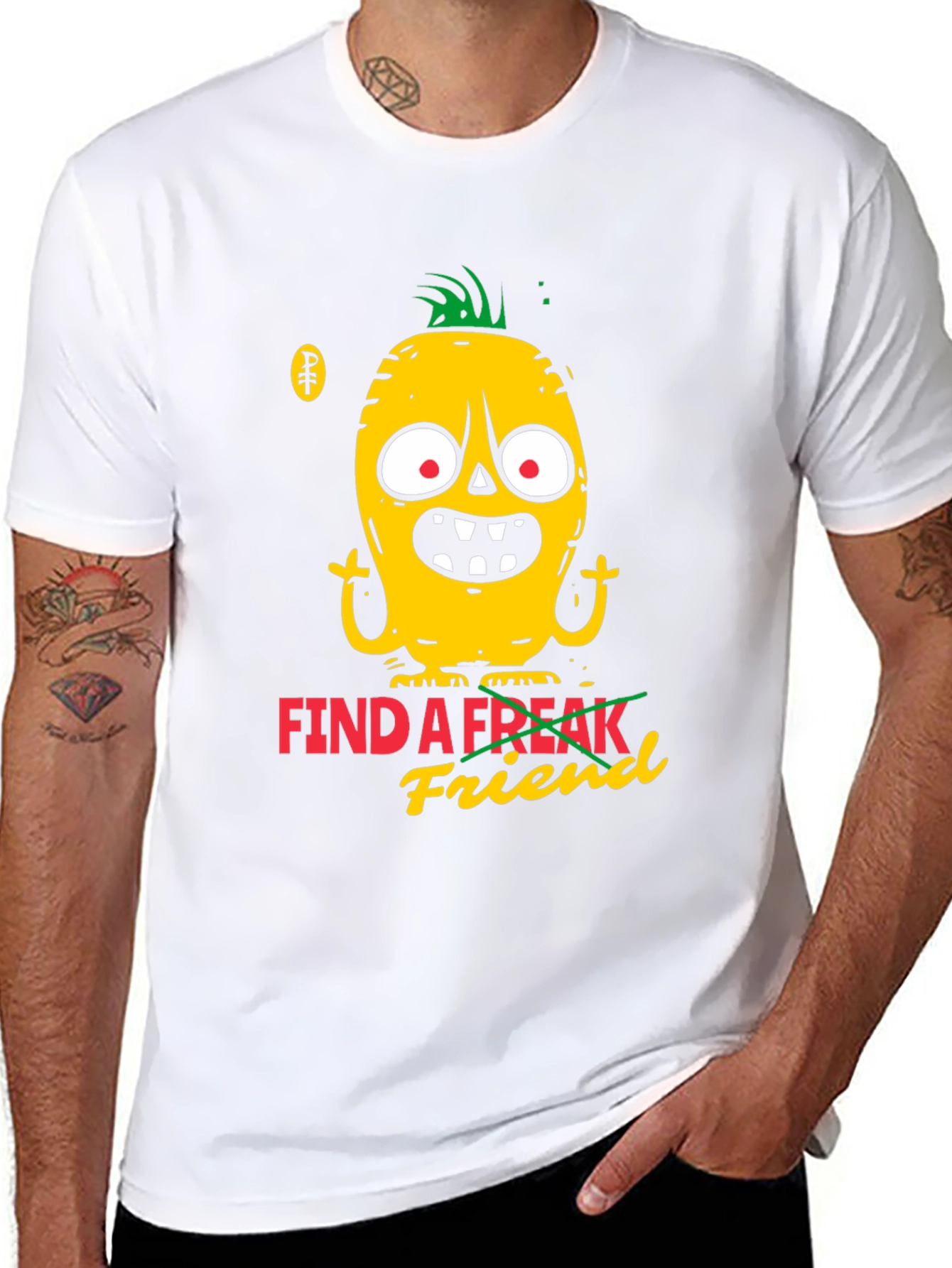 Black Find a Freak Friend Graphic Tee - Black view 8