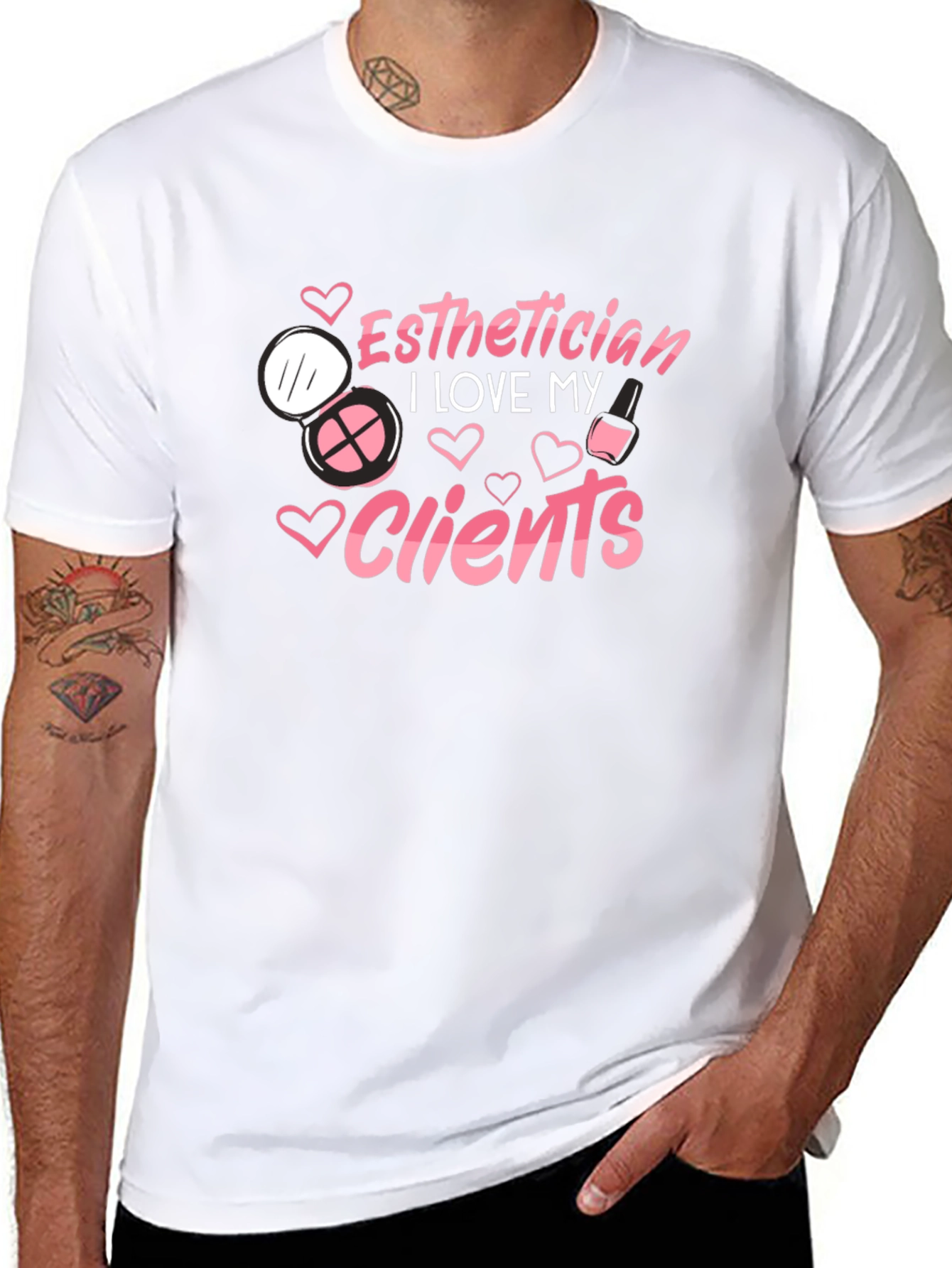Black Esthetician Love Clients Black T-Shirt view 8