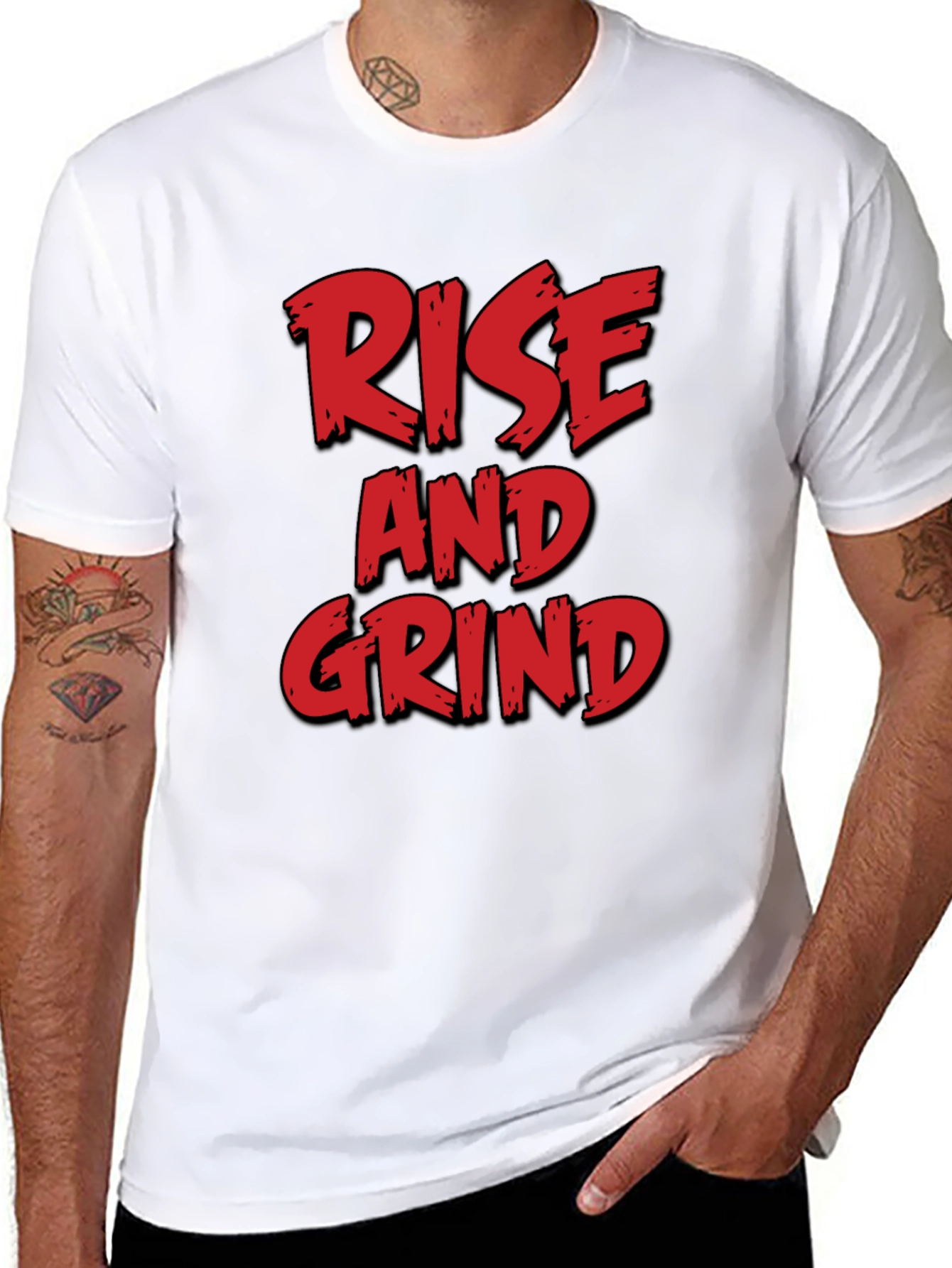 Black Rise and Grind Graphic Tee - Black T-Shirt view 8