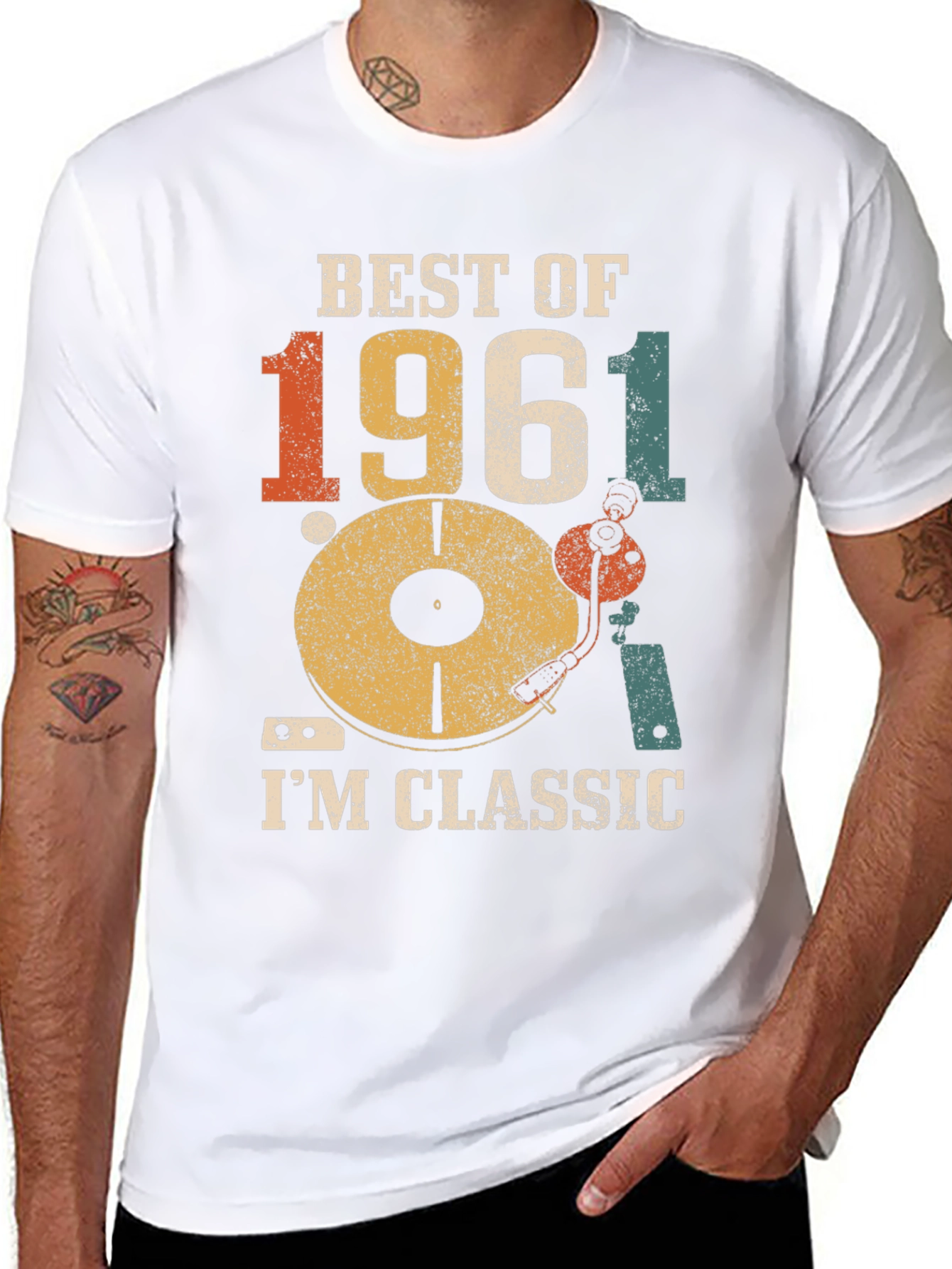 Black Best of 1961 Classic Graphic T-Shirt view 8